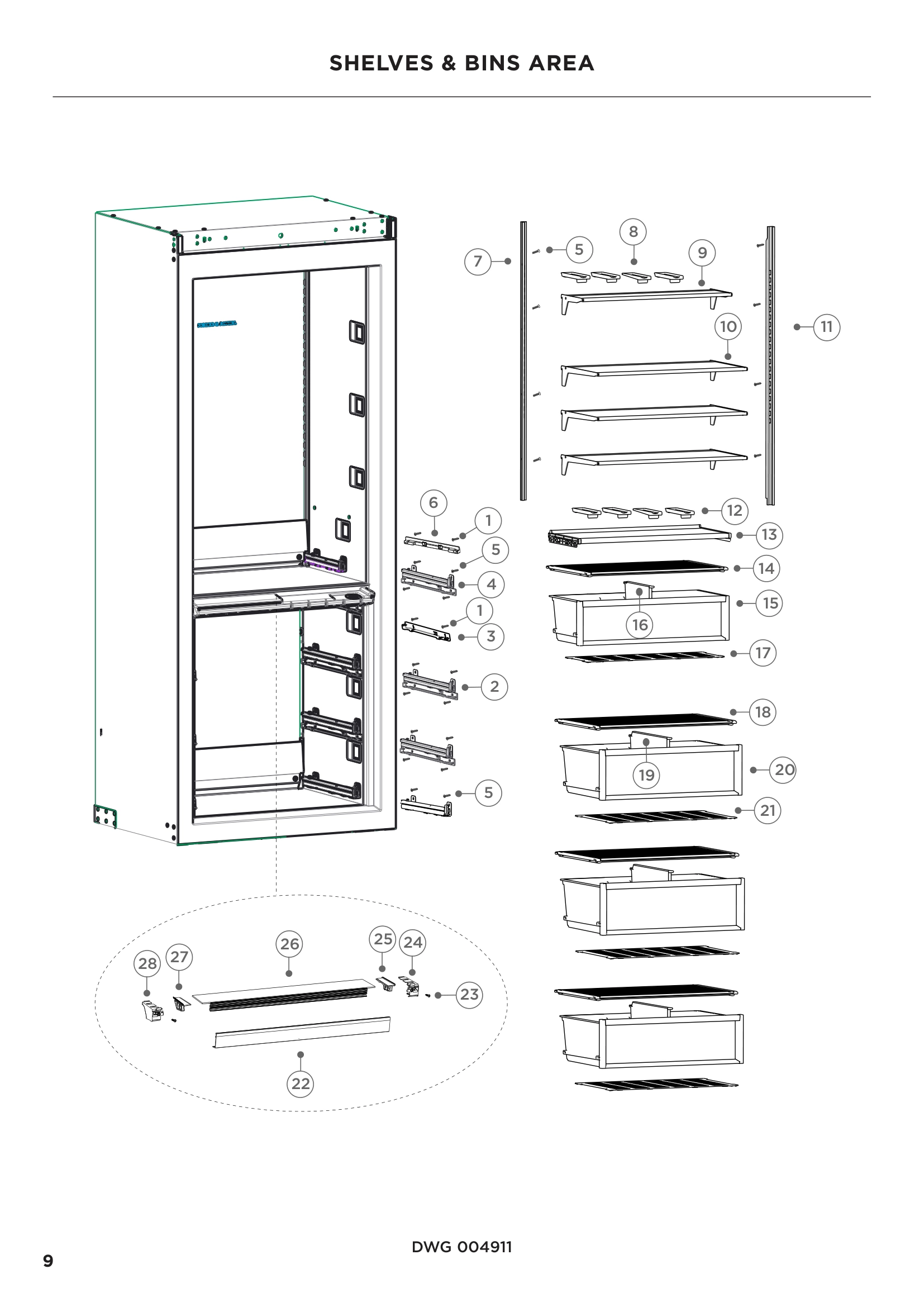 SHELVES & BINS AREA