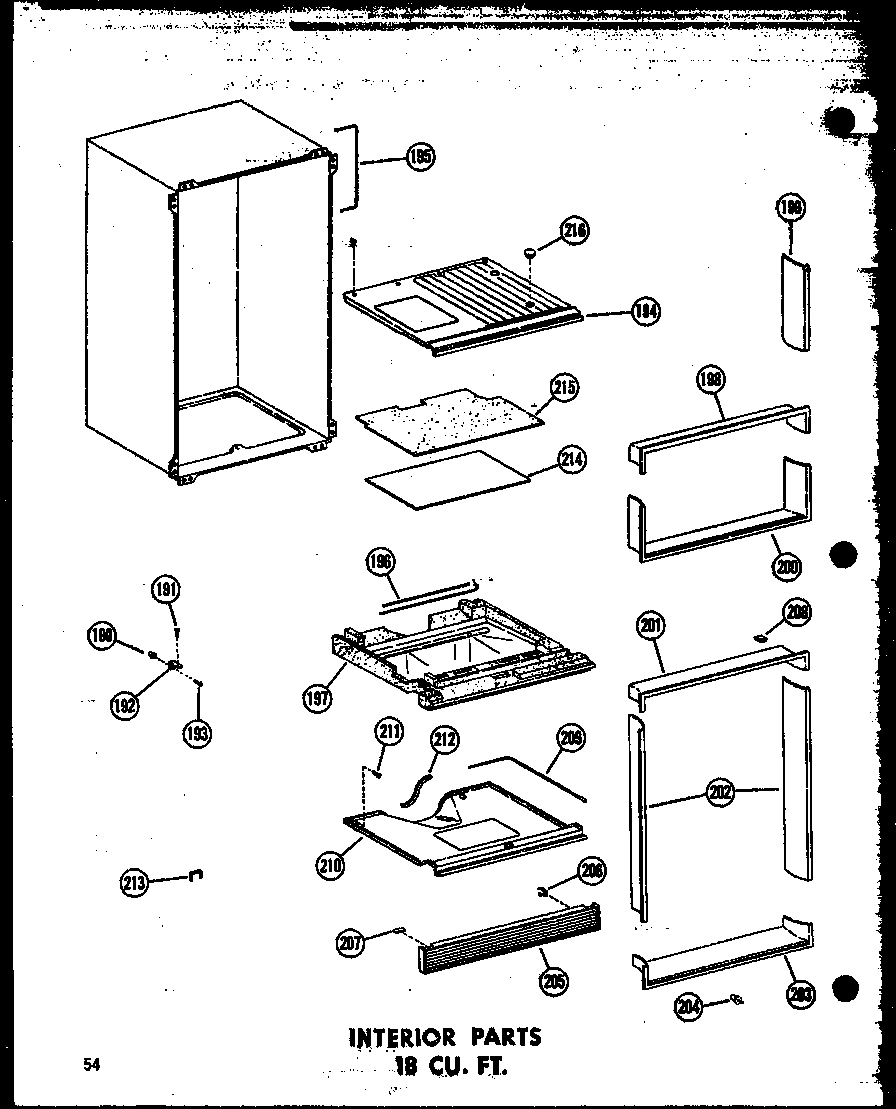 07 - INTERIOR PARTS 18 CU. FT.