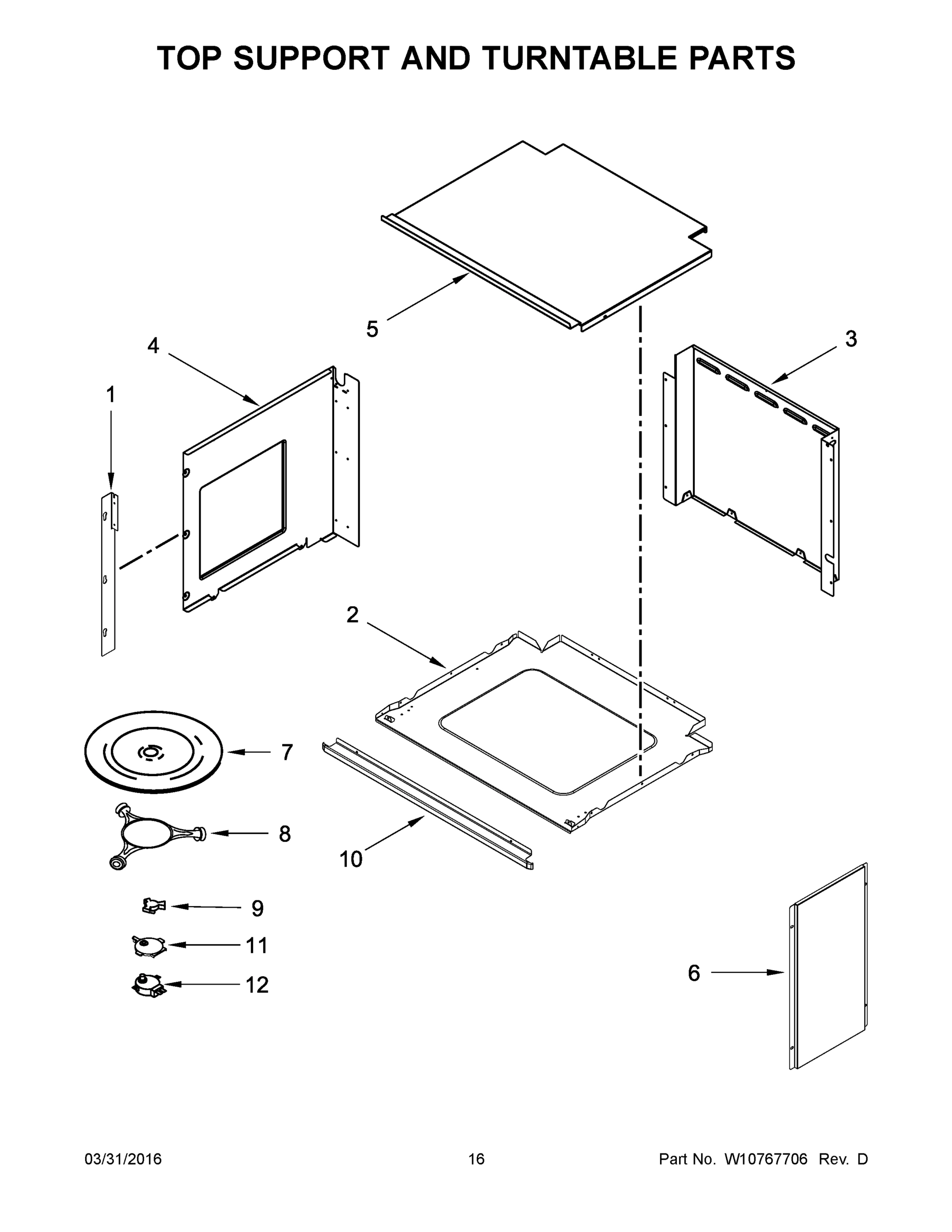 09 - TOP SUPPORT AND TURNTABLE PARTS