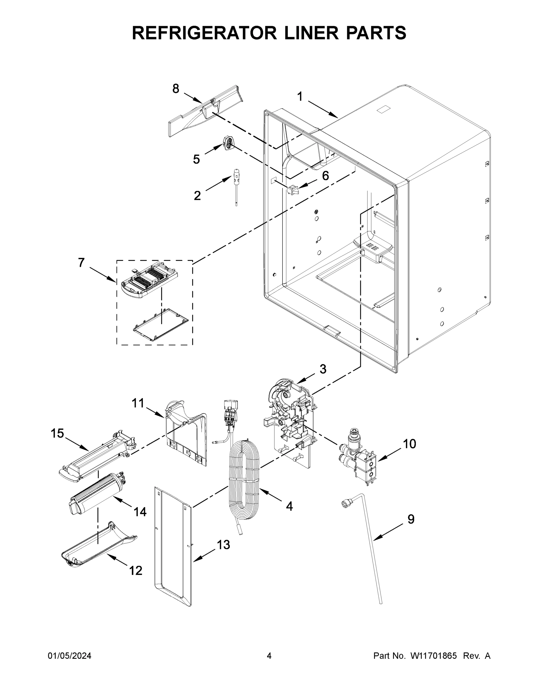 03 - REFRIGERATOR LINER PARTS
