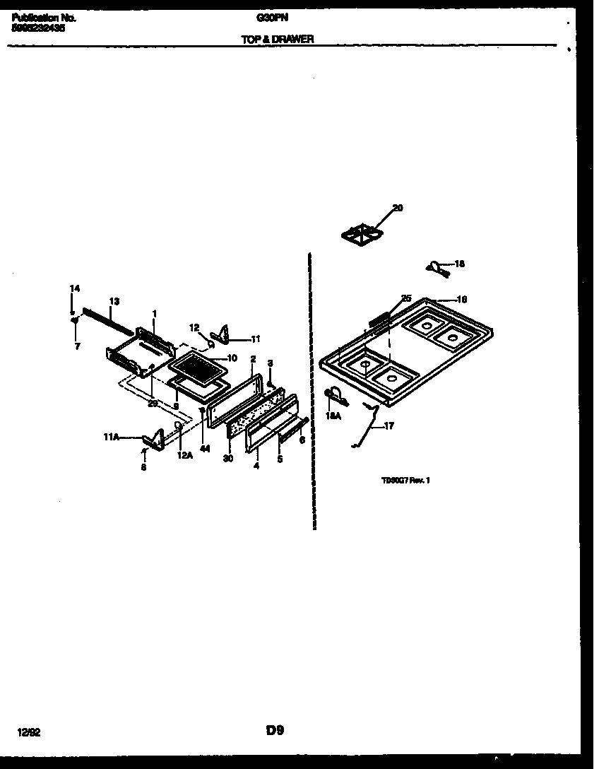 05 - COOKTOP AND BROILER DRAWER PARTS