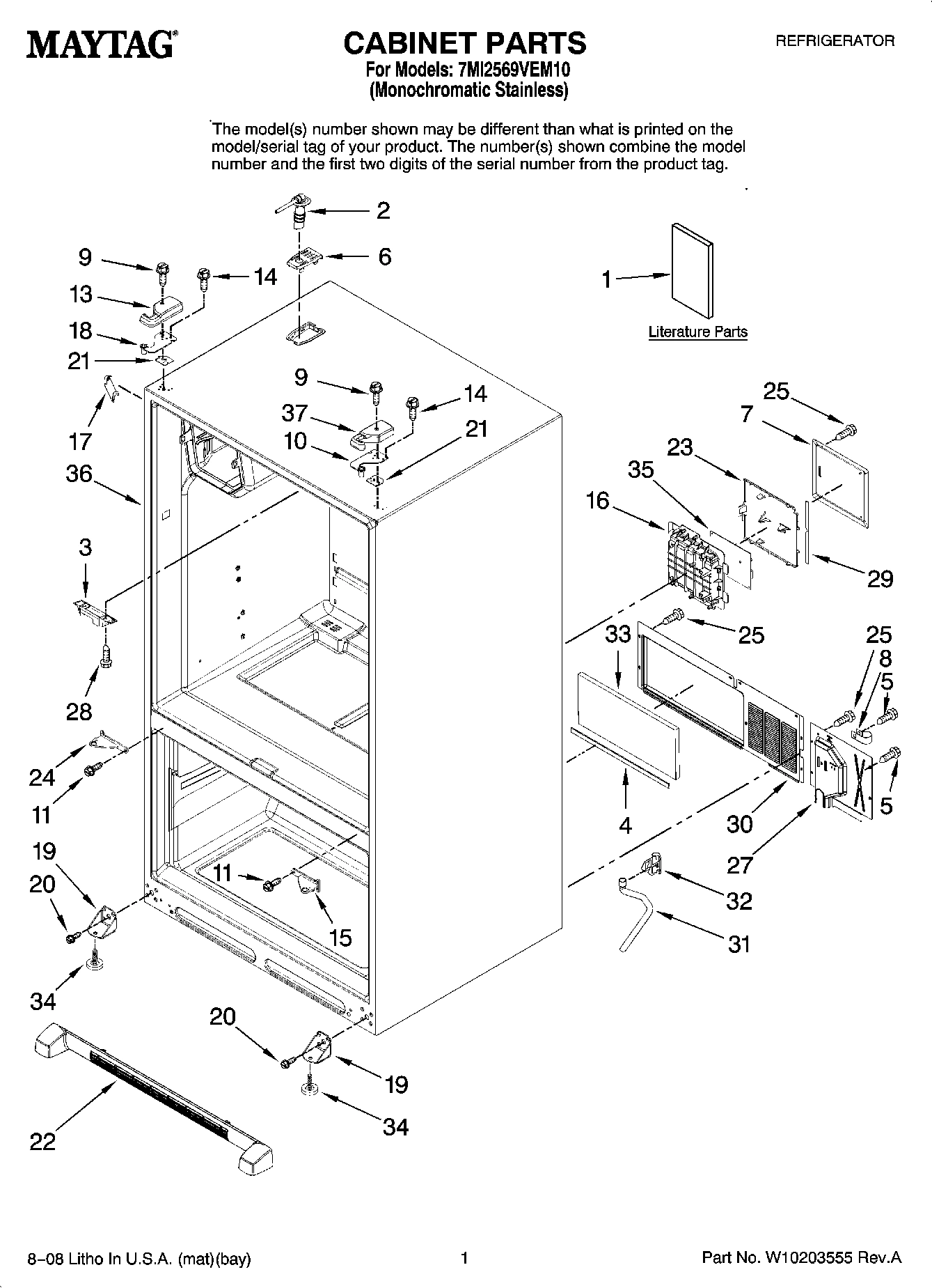 01 - CABINET PARTS