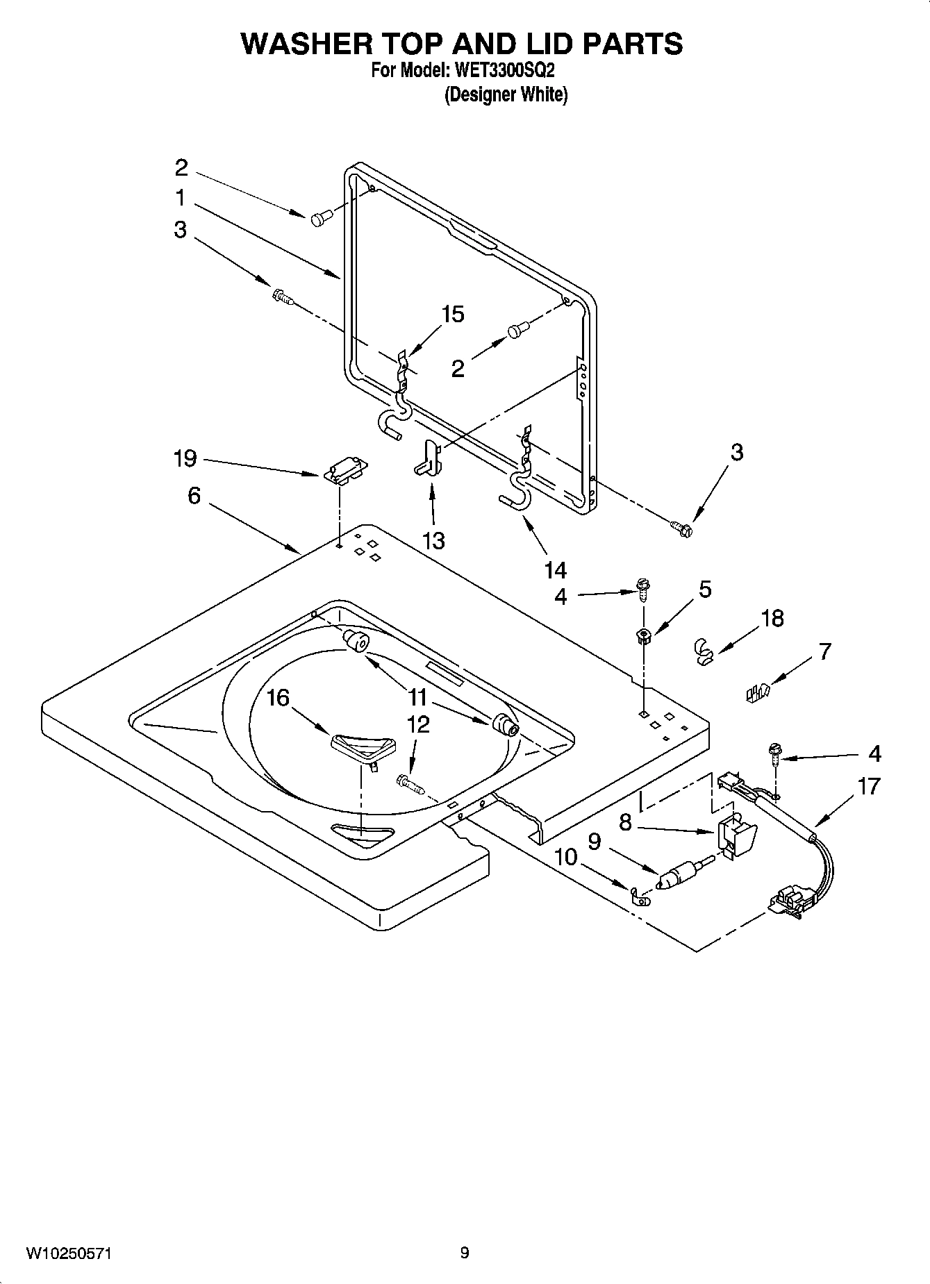 06 - WASHER TOP AND LID PARTS