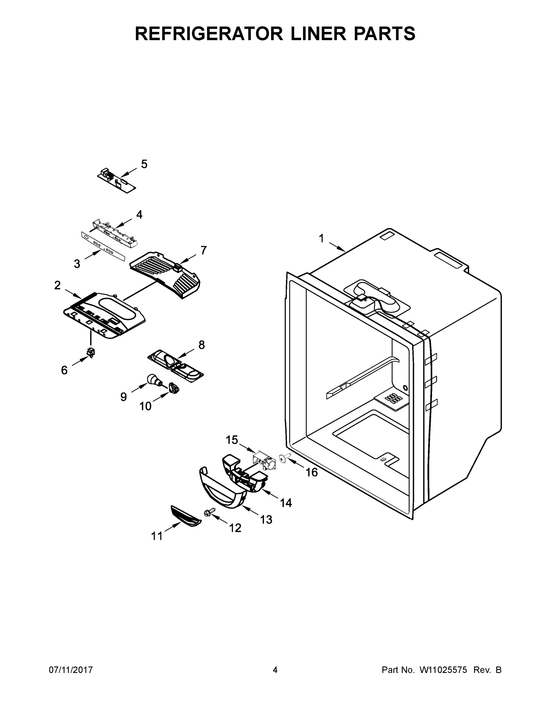 03 - REFRIGERATOR LINER PARTS