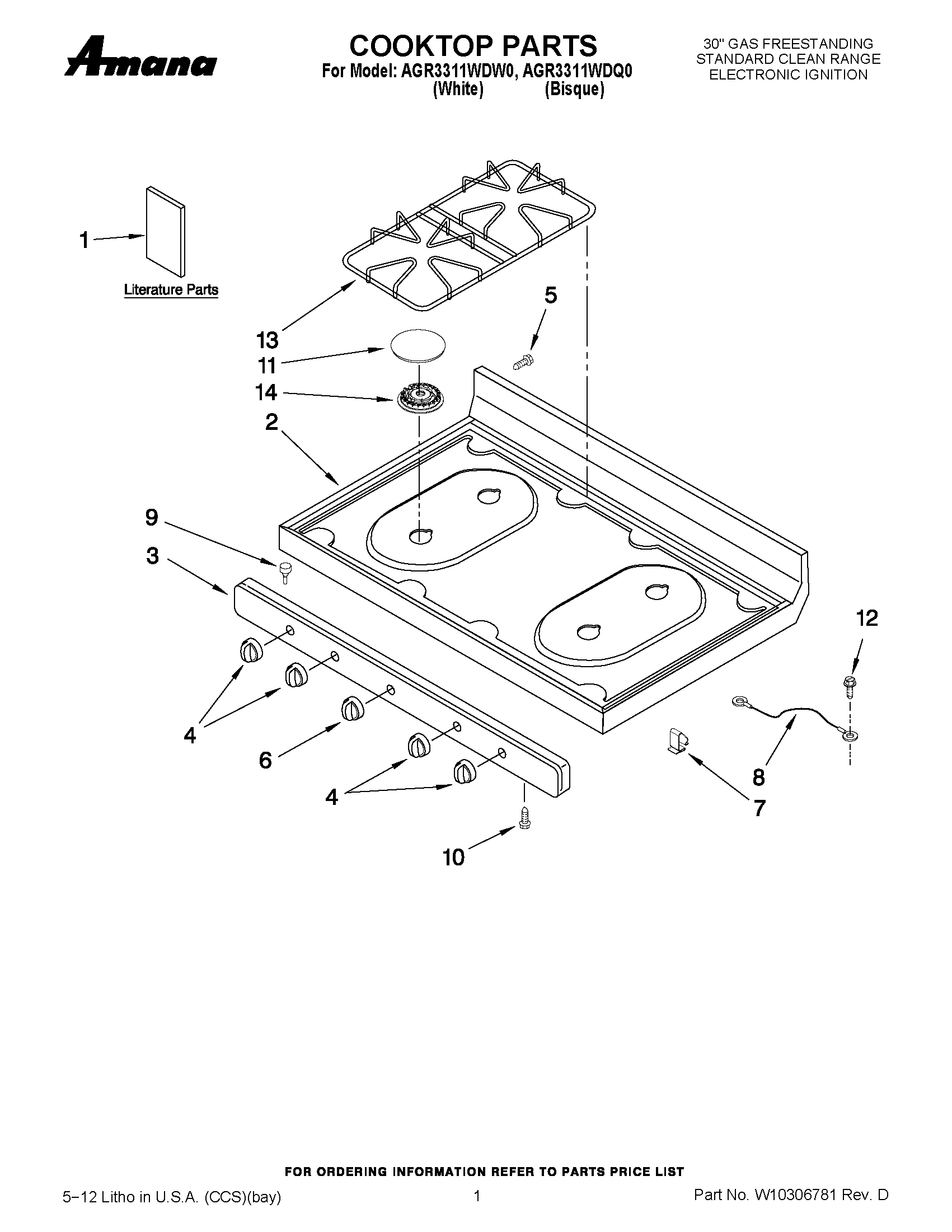 01 - COOKTOP PARTS