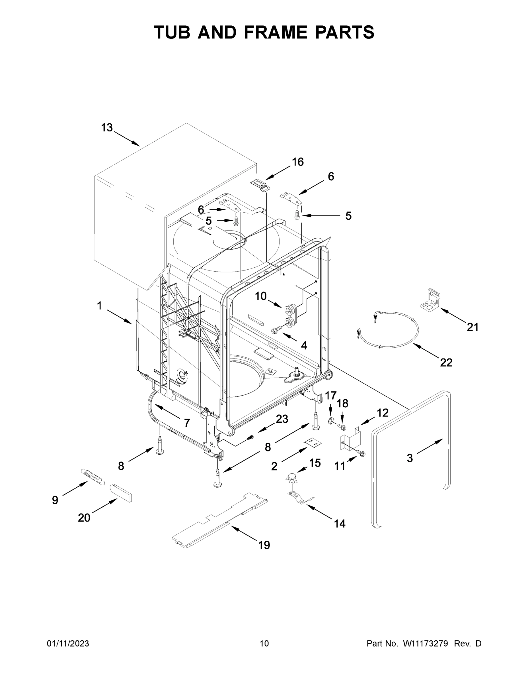 06 - TUB AND FRAME PARTS