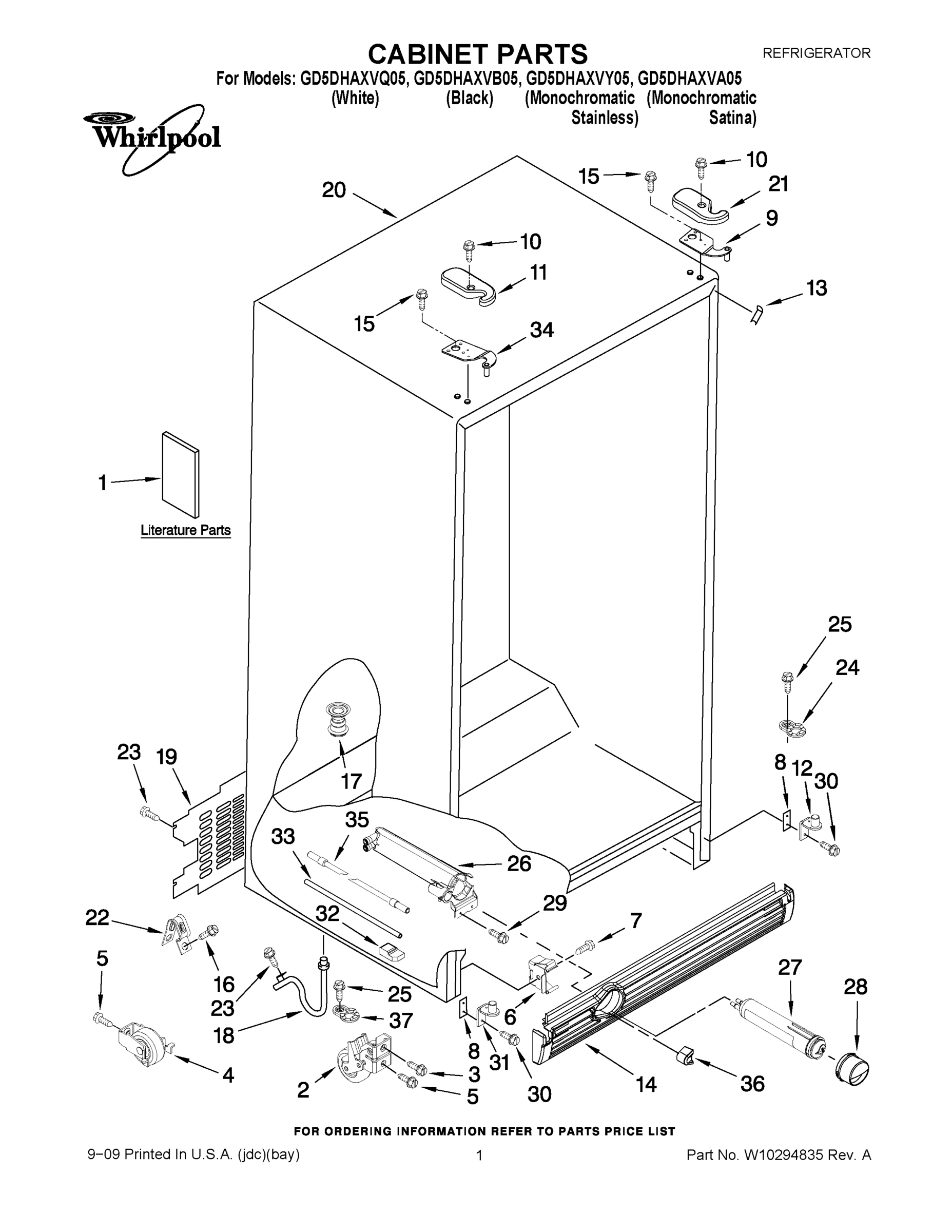 01 - CABINET PARTS