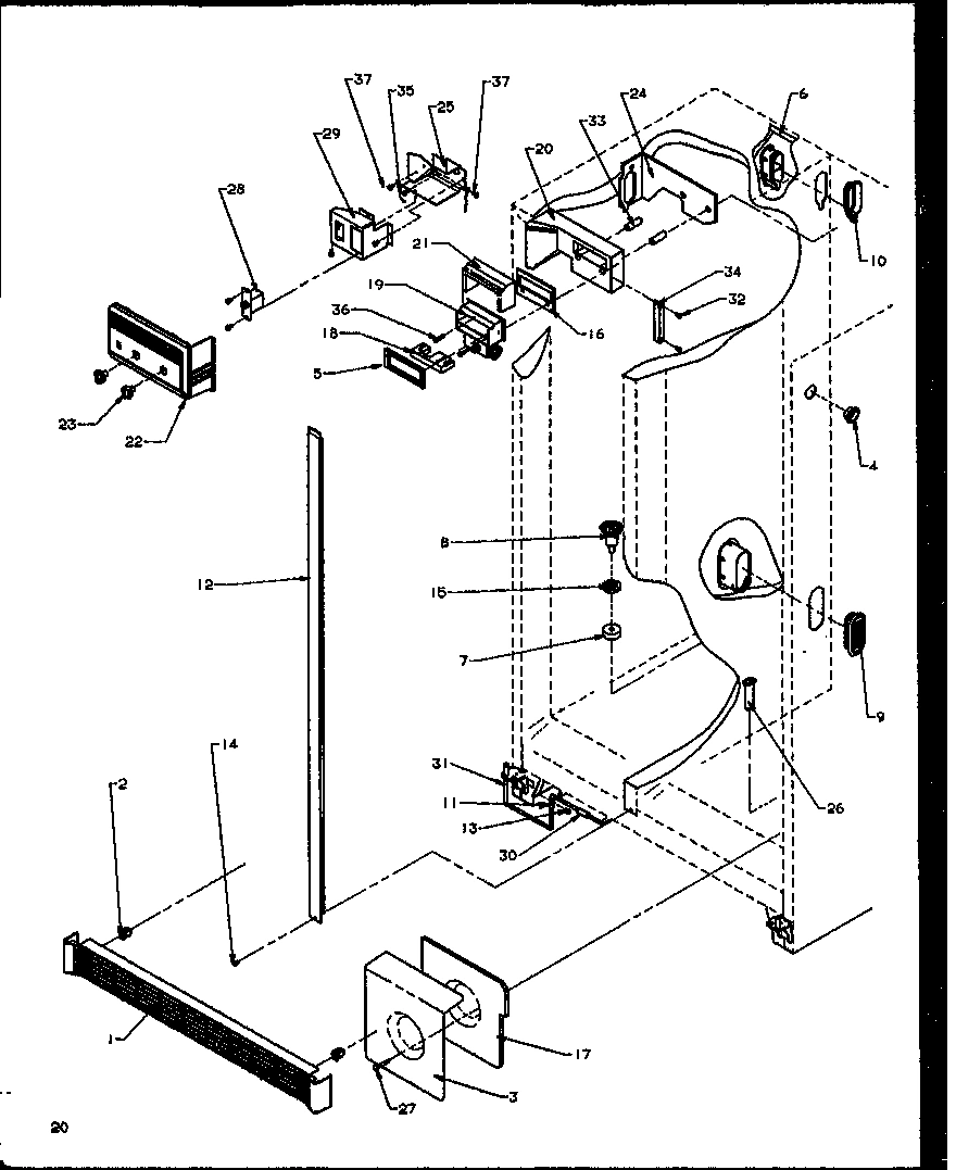 12 - REF/FZ CONTROLS AND CABINET PARTS