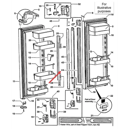 837015 Fisher & Paykel Refrigerator Body Flap