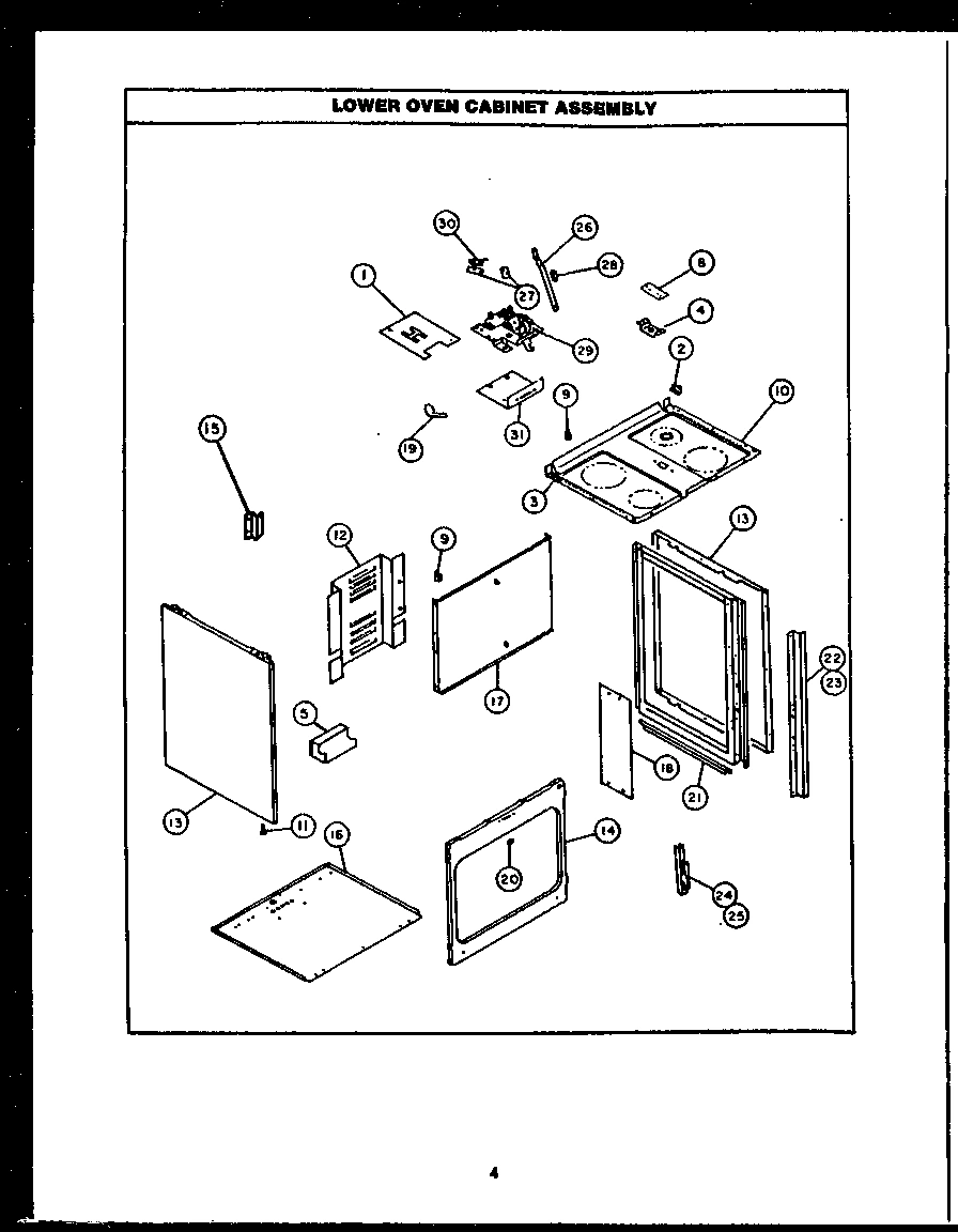 03 - LOWER OVEN CABINET ASSY