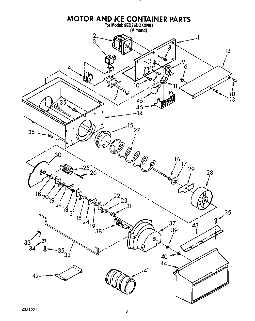 06 - MOTOR AND ICE CONTAINER