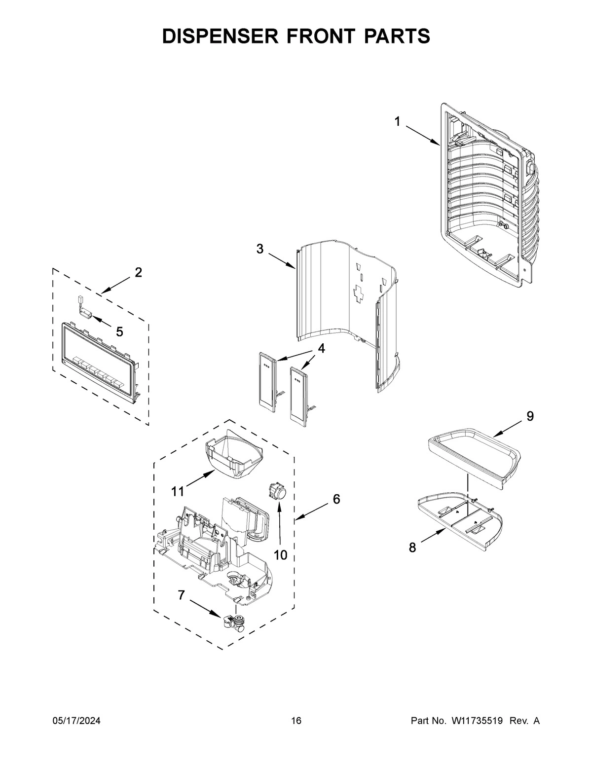 09 - DISPENSER FRONT PARTS