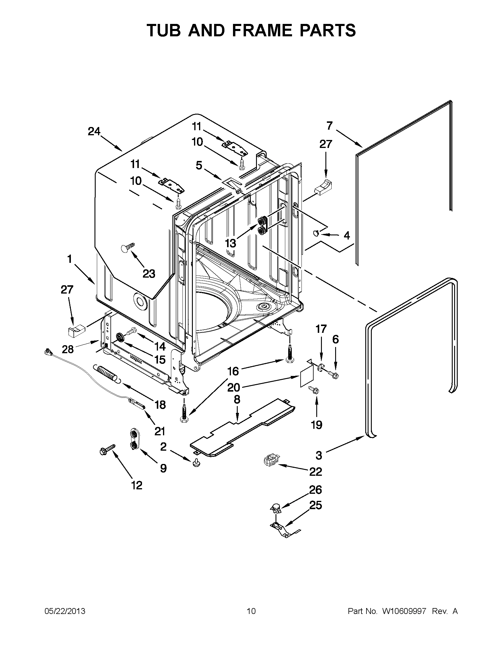 05 - TUB AND FRAME PARTS