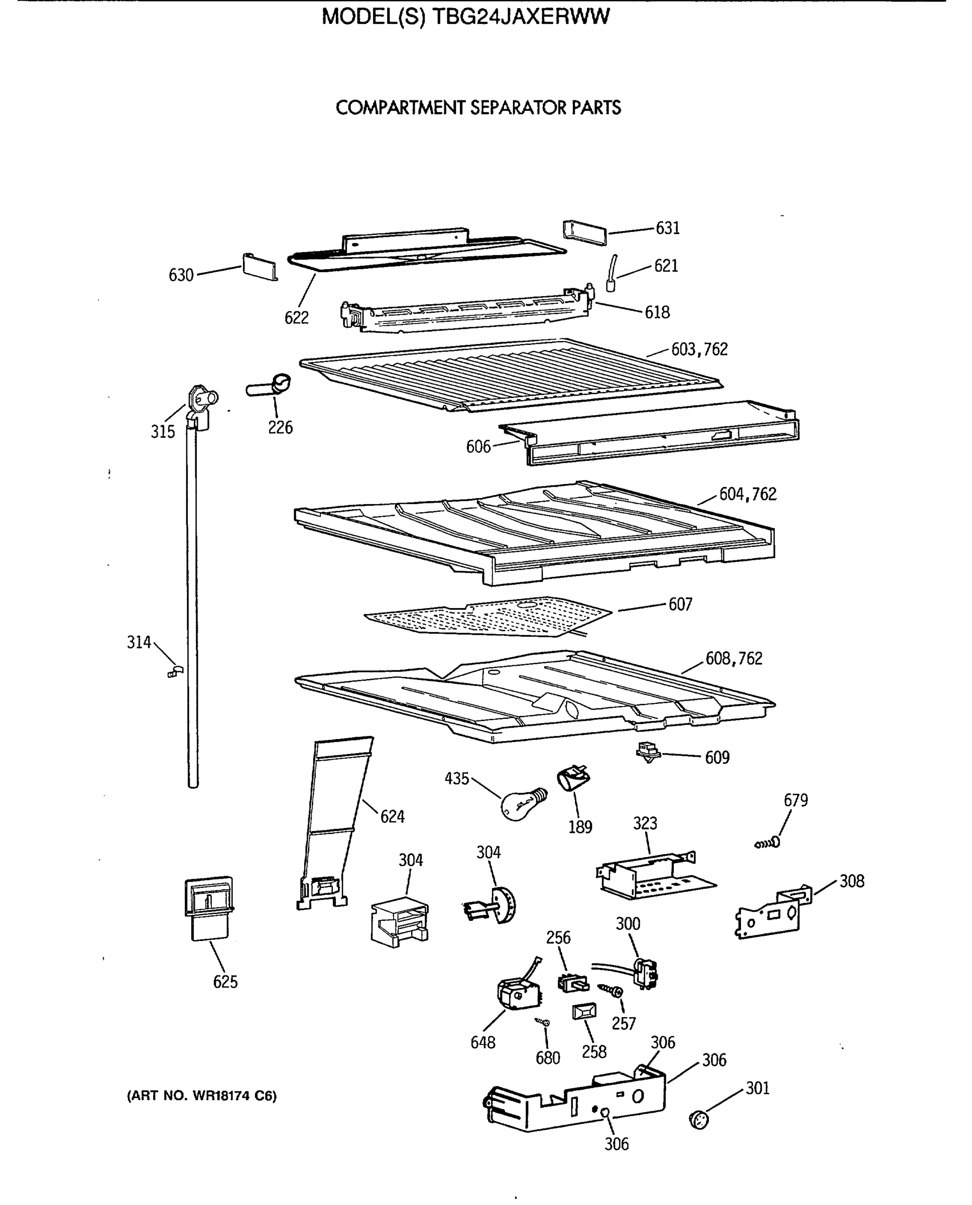 COMPARTMENT SEPARATOR PARTS