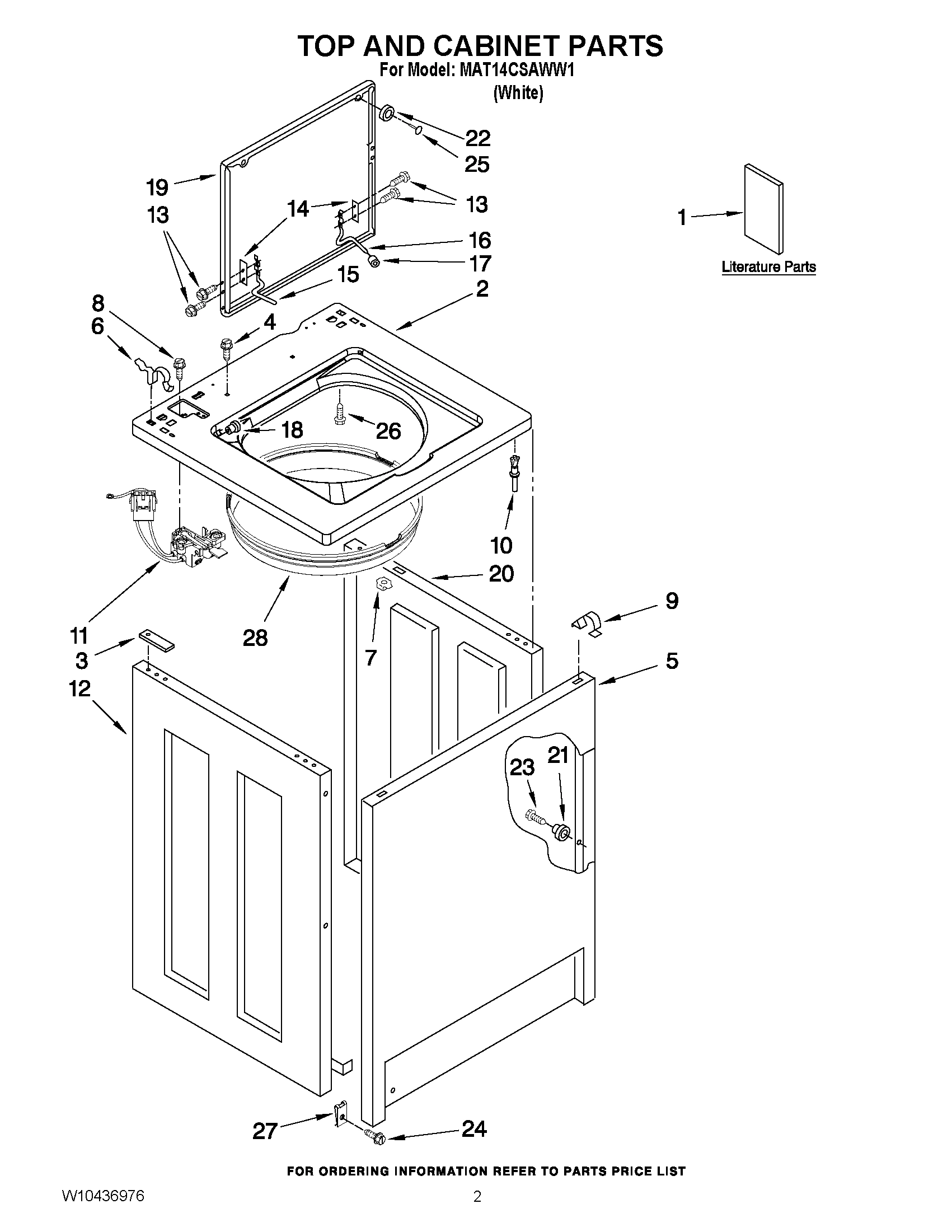 01 - TOP AND CABINET PARTS