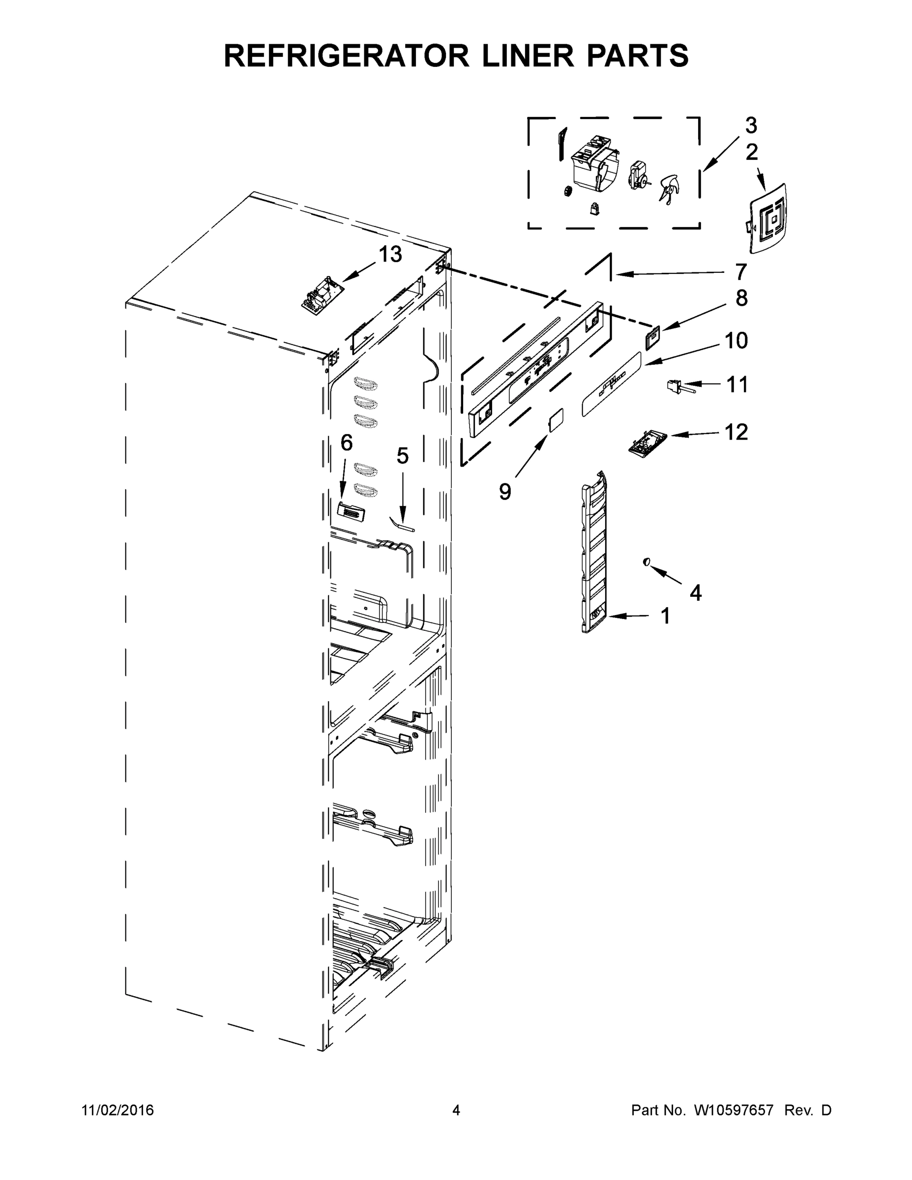 03 - REFRIGERATOR LINER PARTS