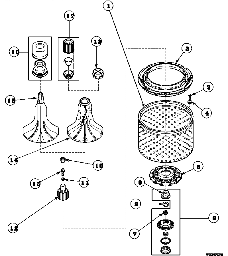 03 - AGITATOR/DRIVE BELL/SEAL KIT/TUB & HUB