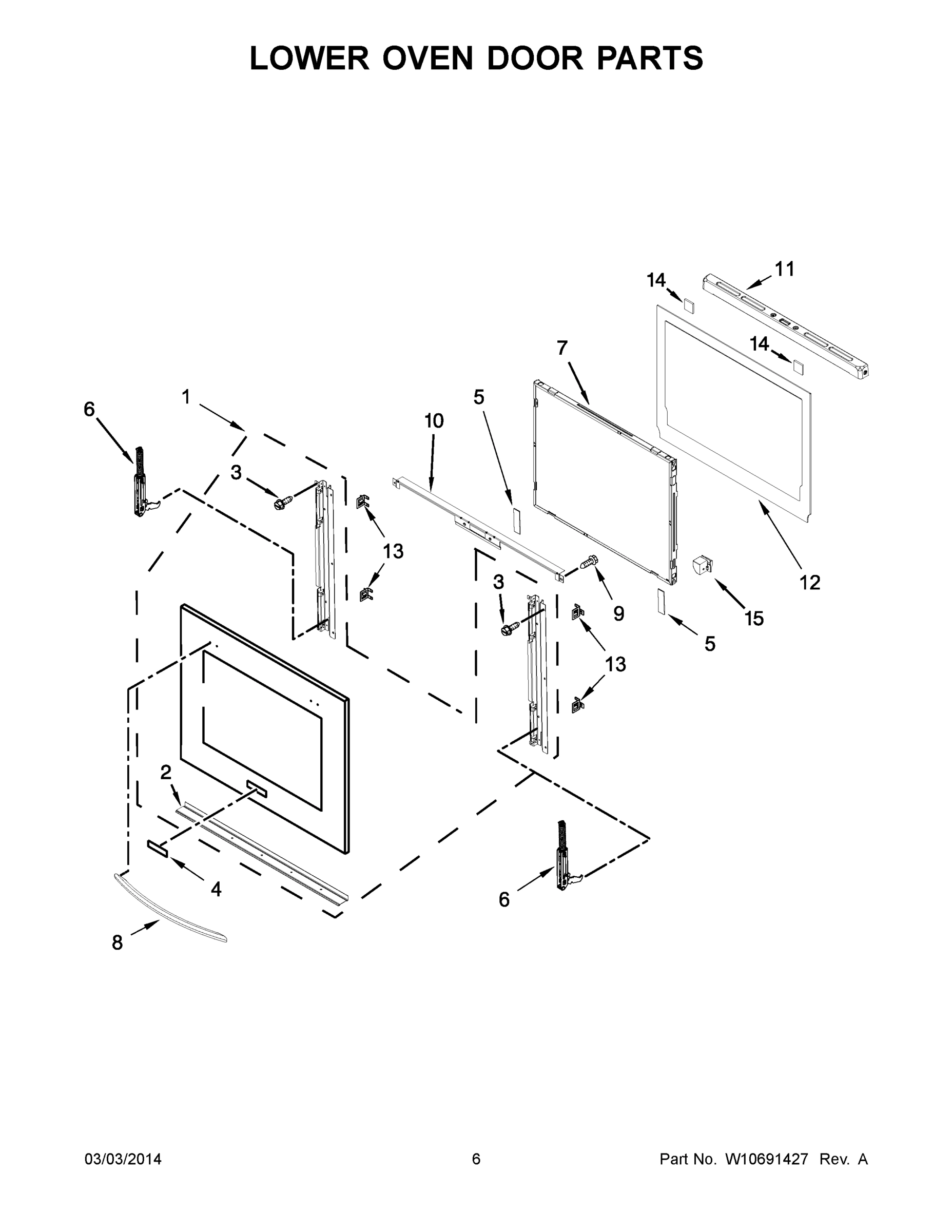 04 - LOWER OVEN DOOR PARTS