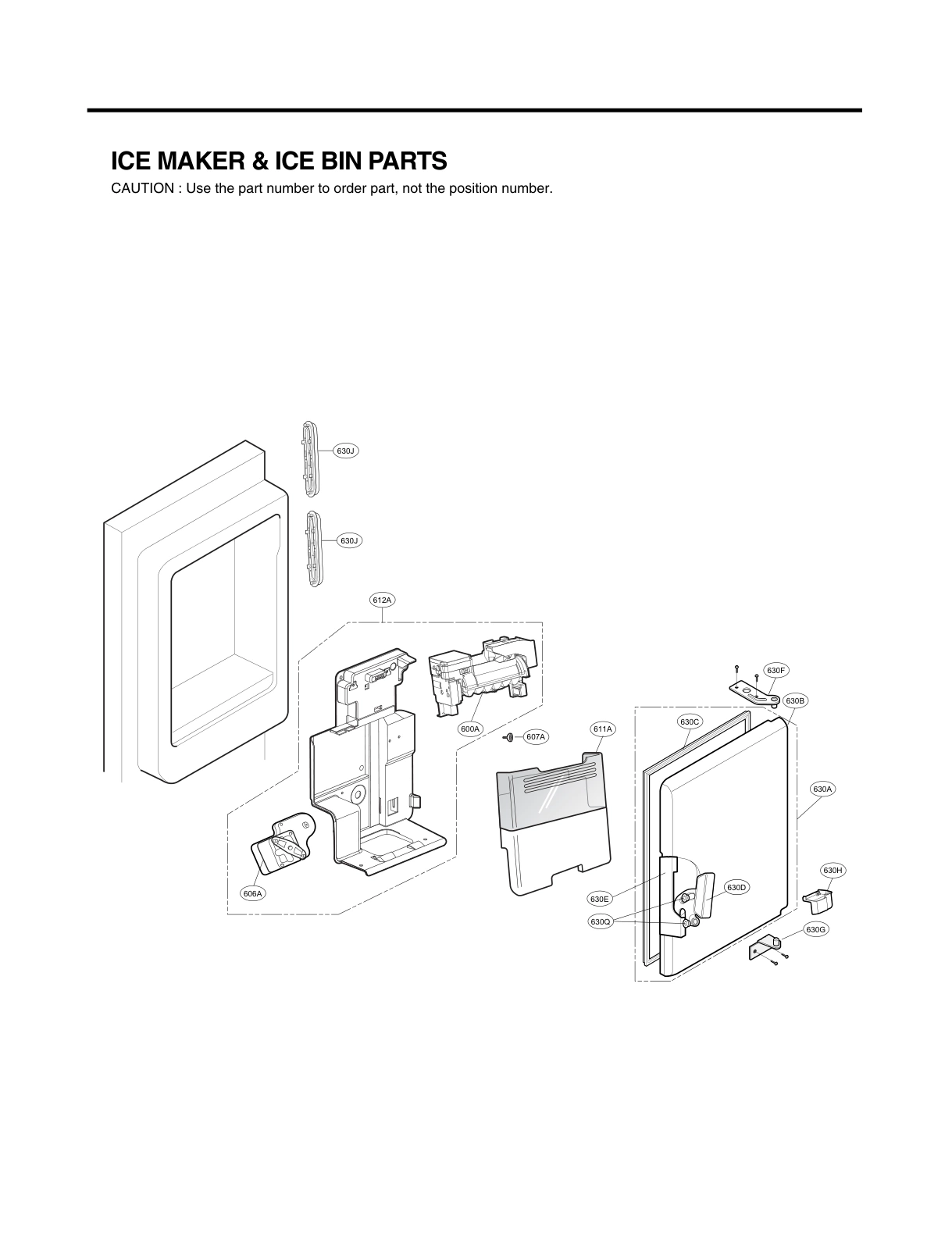 ICE MAKER & ICE BIN PARTS