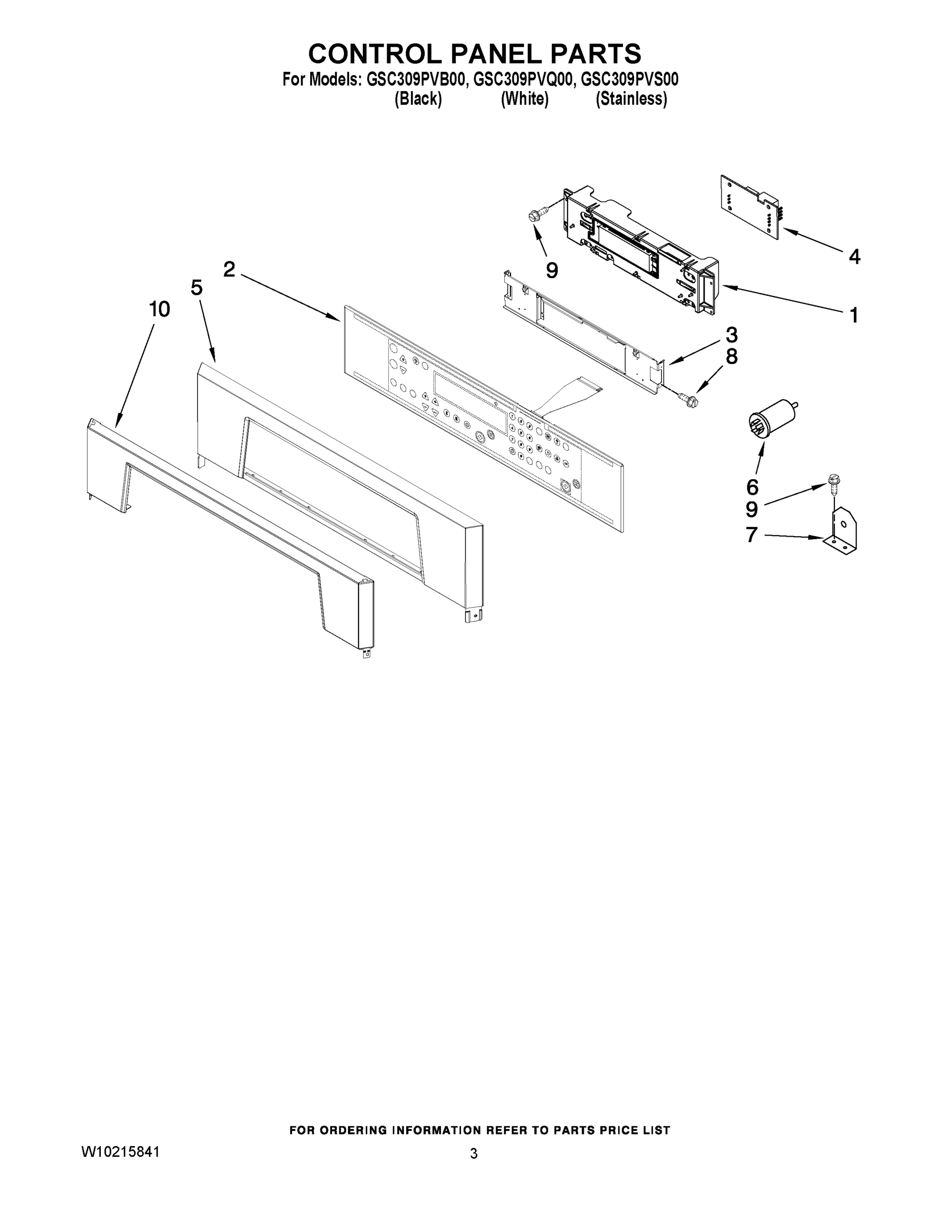 02 - CONTROL PANEL PARTS