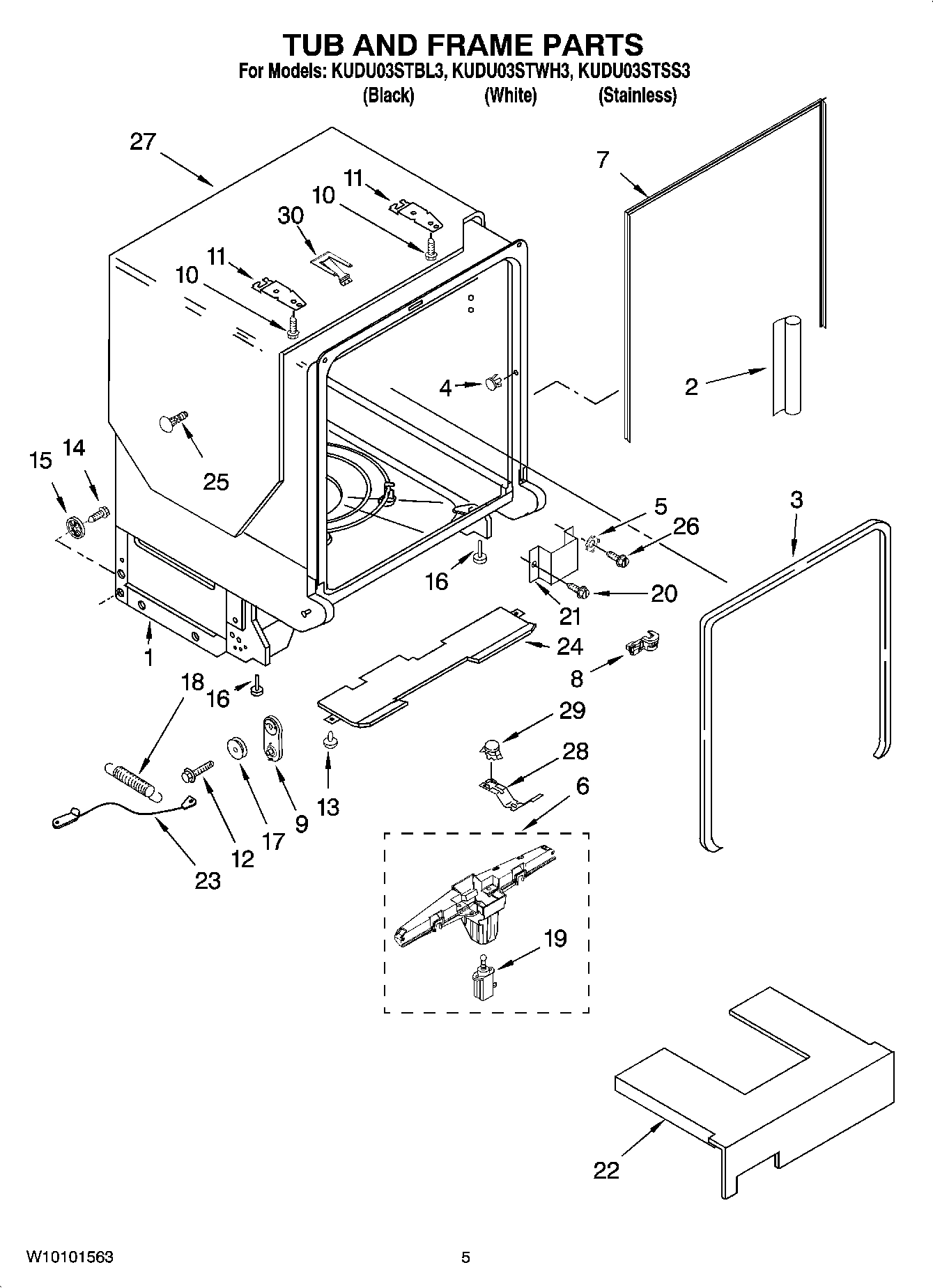 05 - TUB AND FRAME PARTS