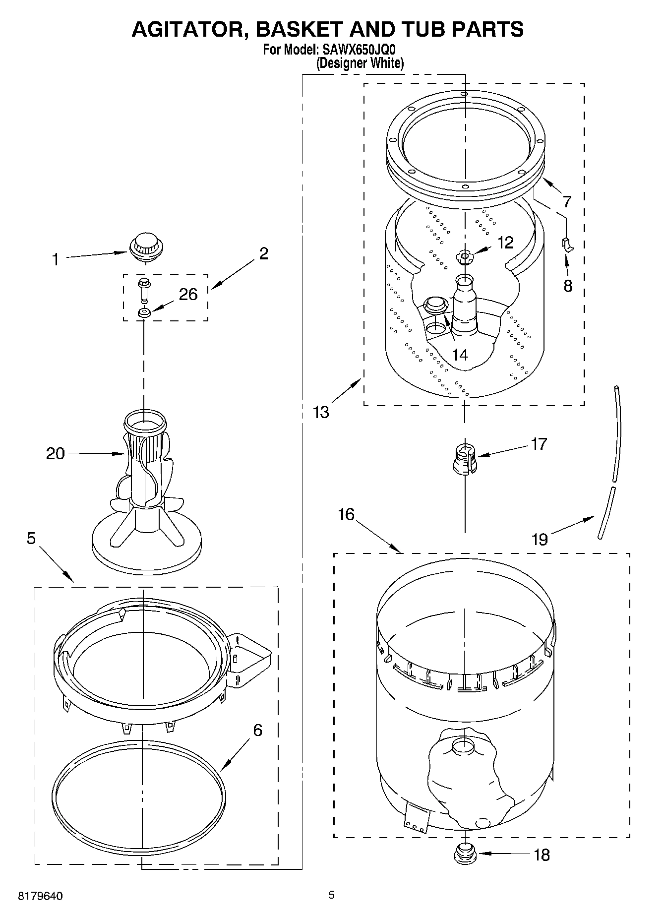 03 - AGITATOR, BASKET AND TUB