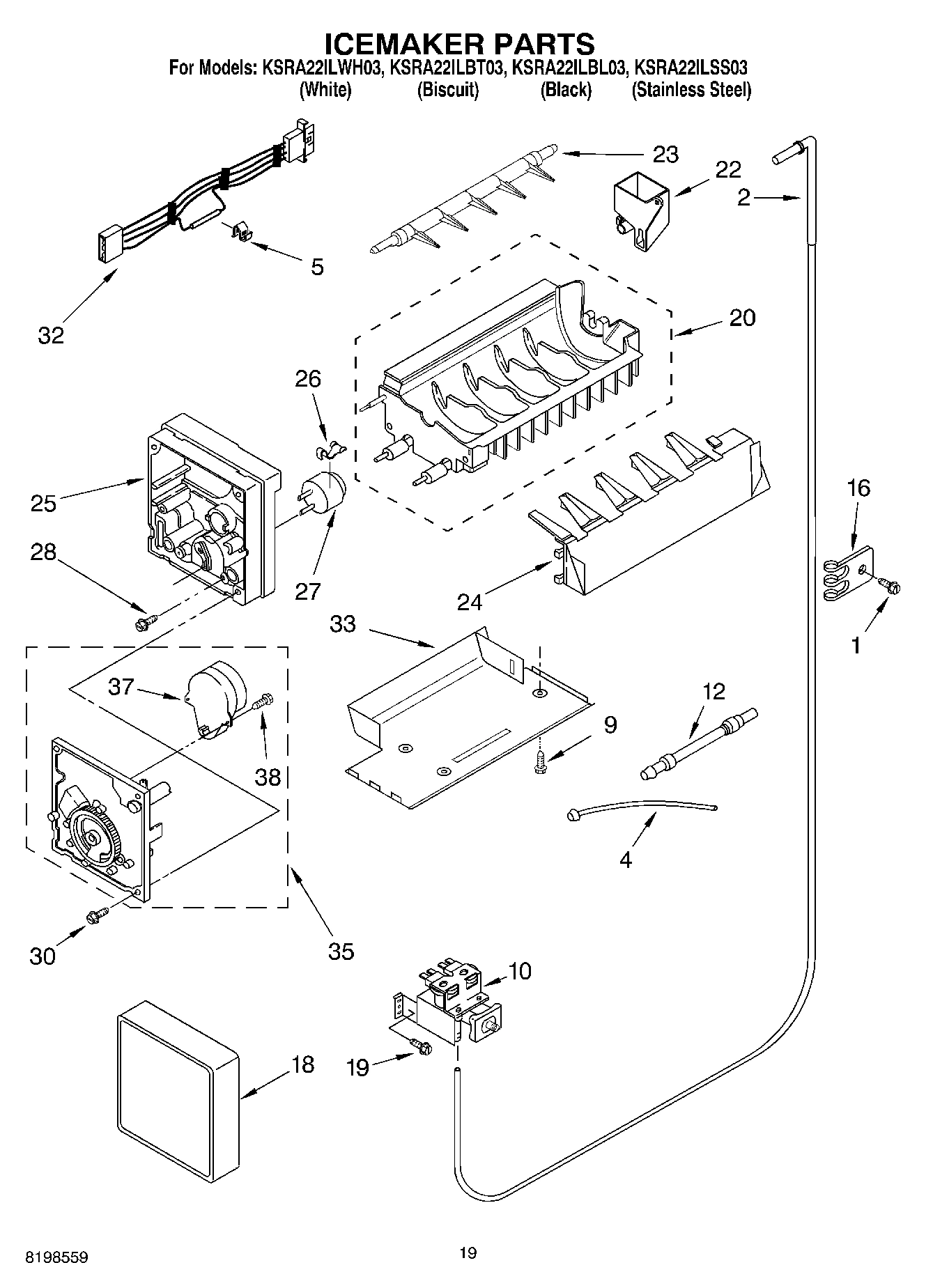 11 - ICEMAKER PARTS