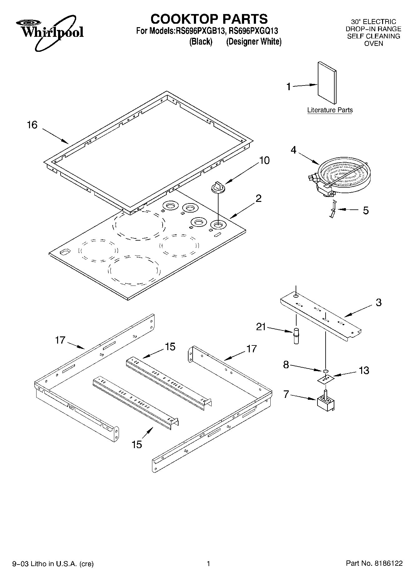 01 - COOKTOP PARTS