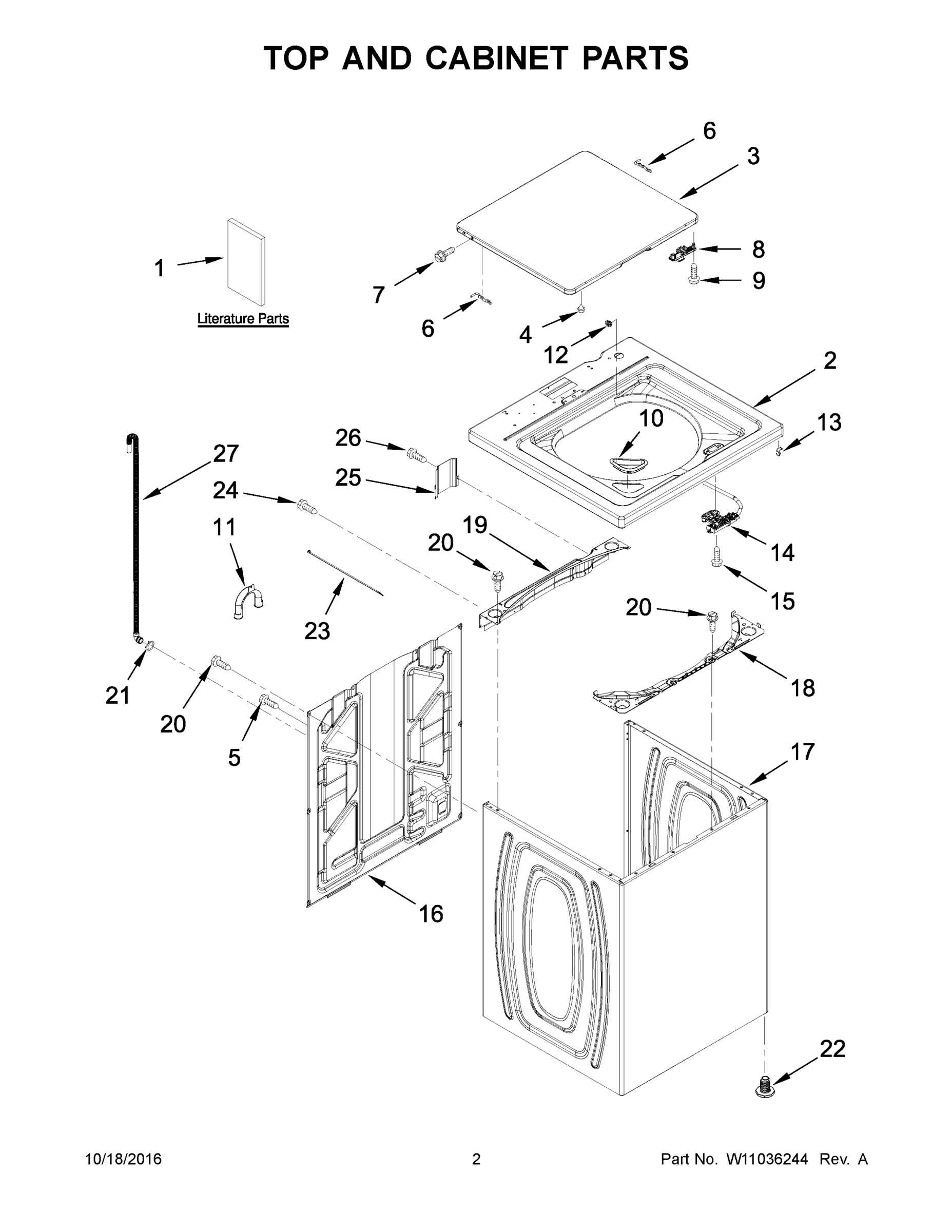 02 - TOP AND CABINET PARTS