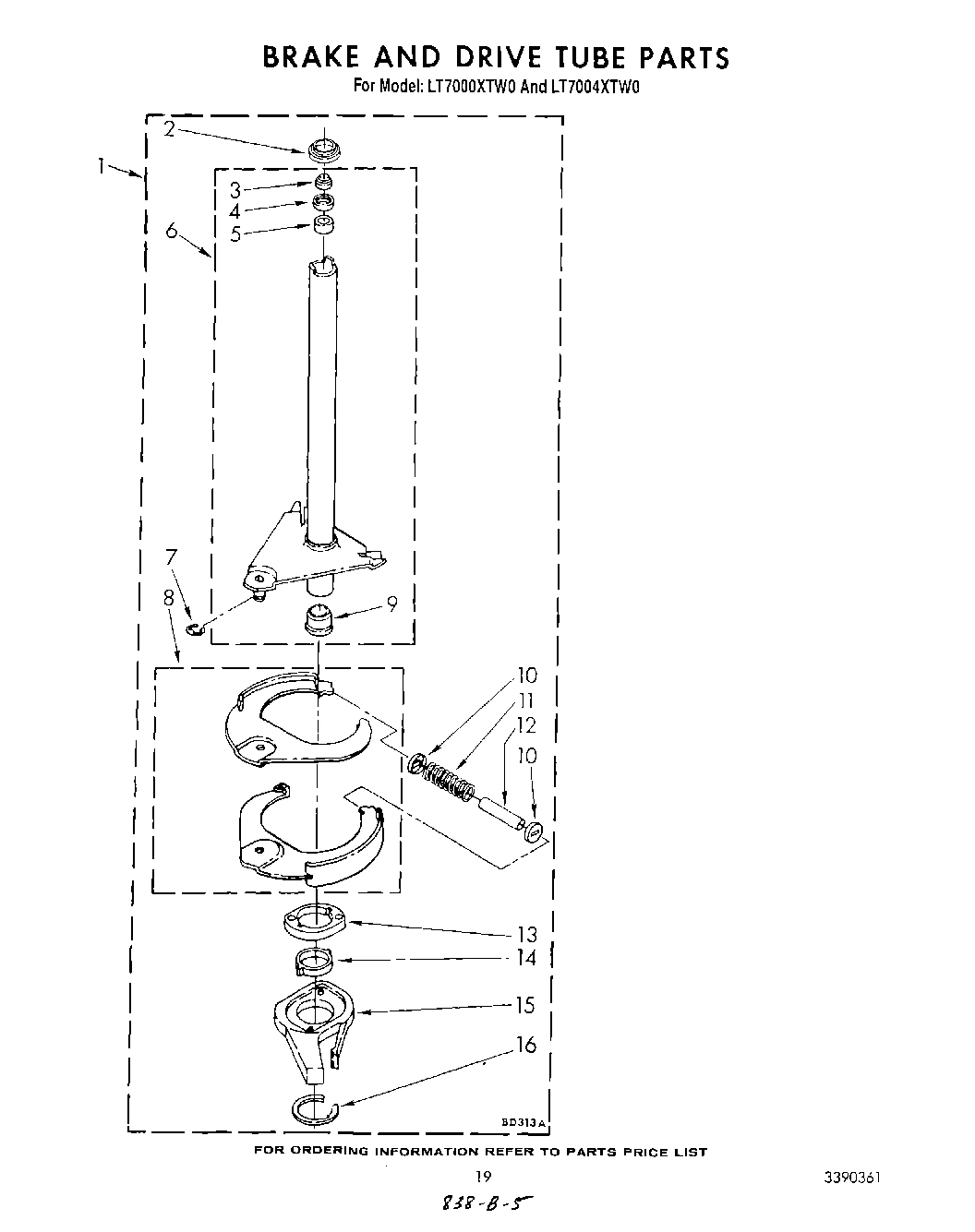 13 - BRAKE AND DRIVE TUBE