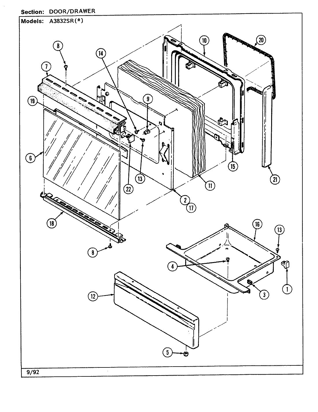 03 - DOOR/DRAWER (A3832SR)