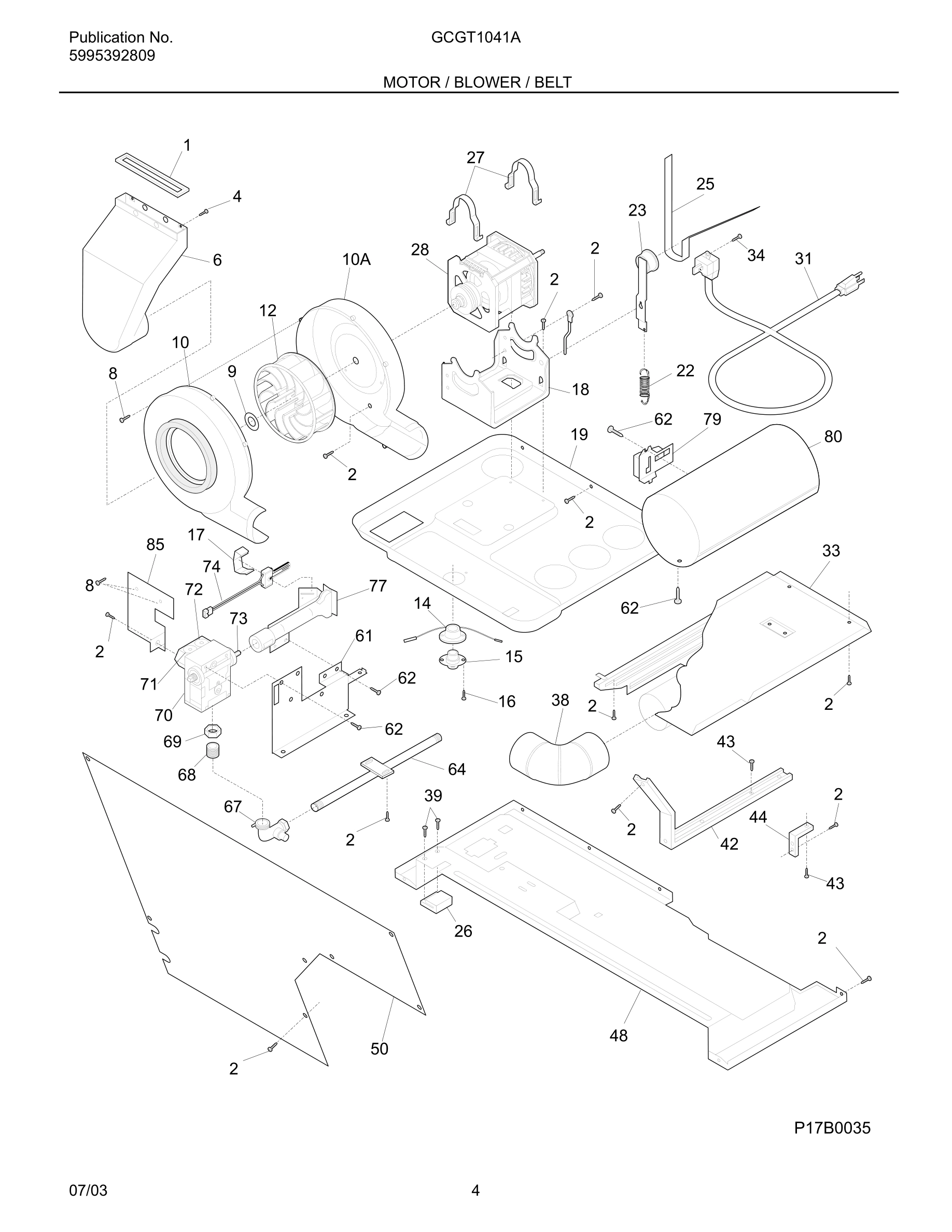 05 - MOTOR / BLOWER / BELT