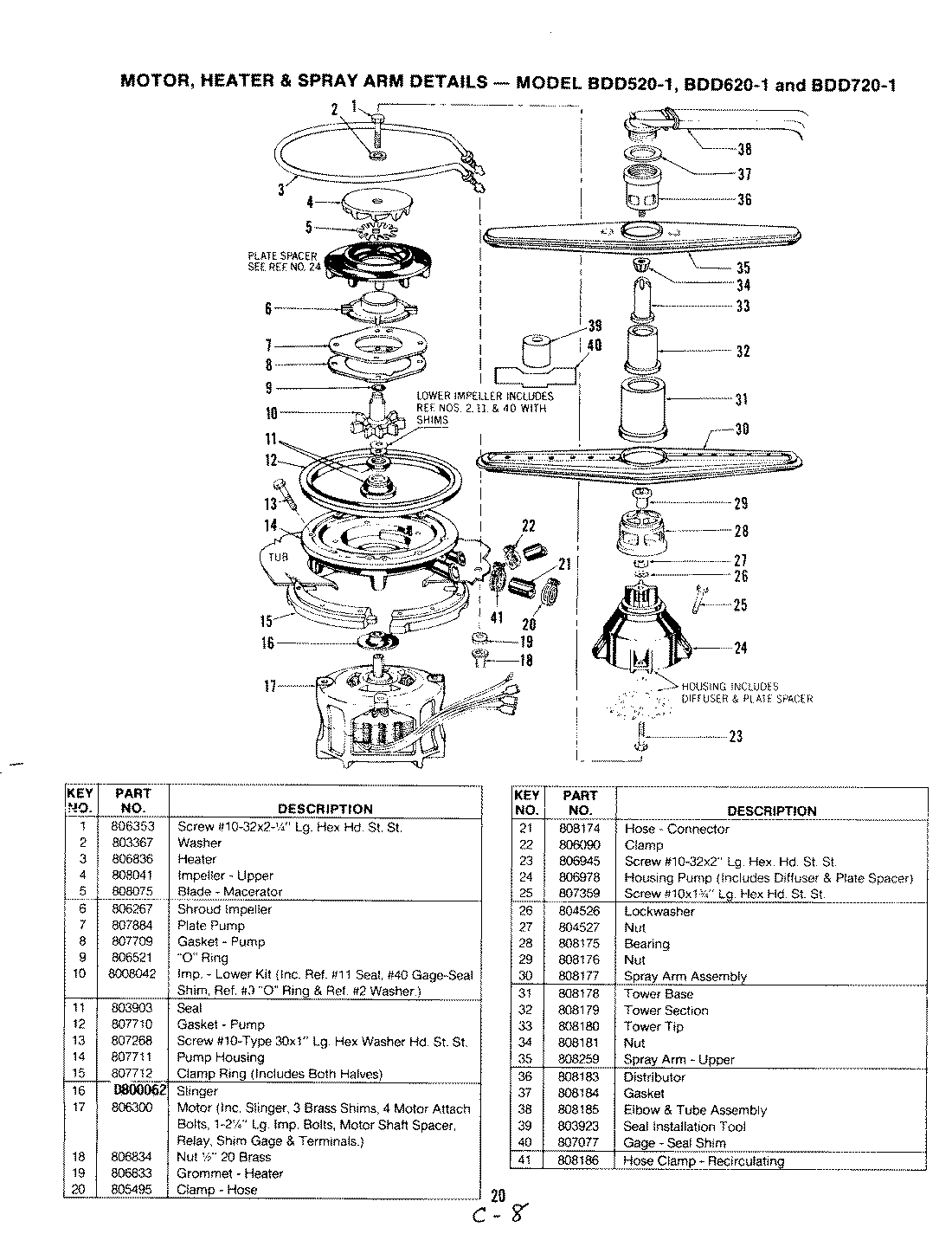 06 - MOTOR, HEATER & SPRAY ARM