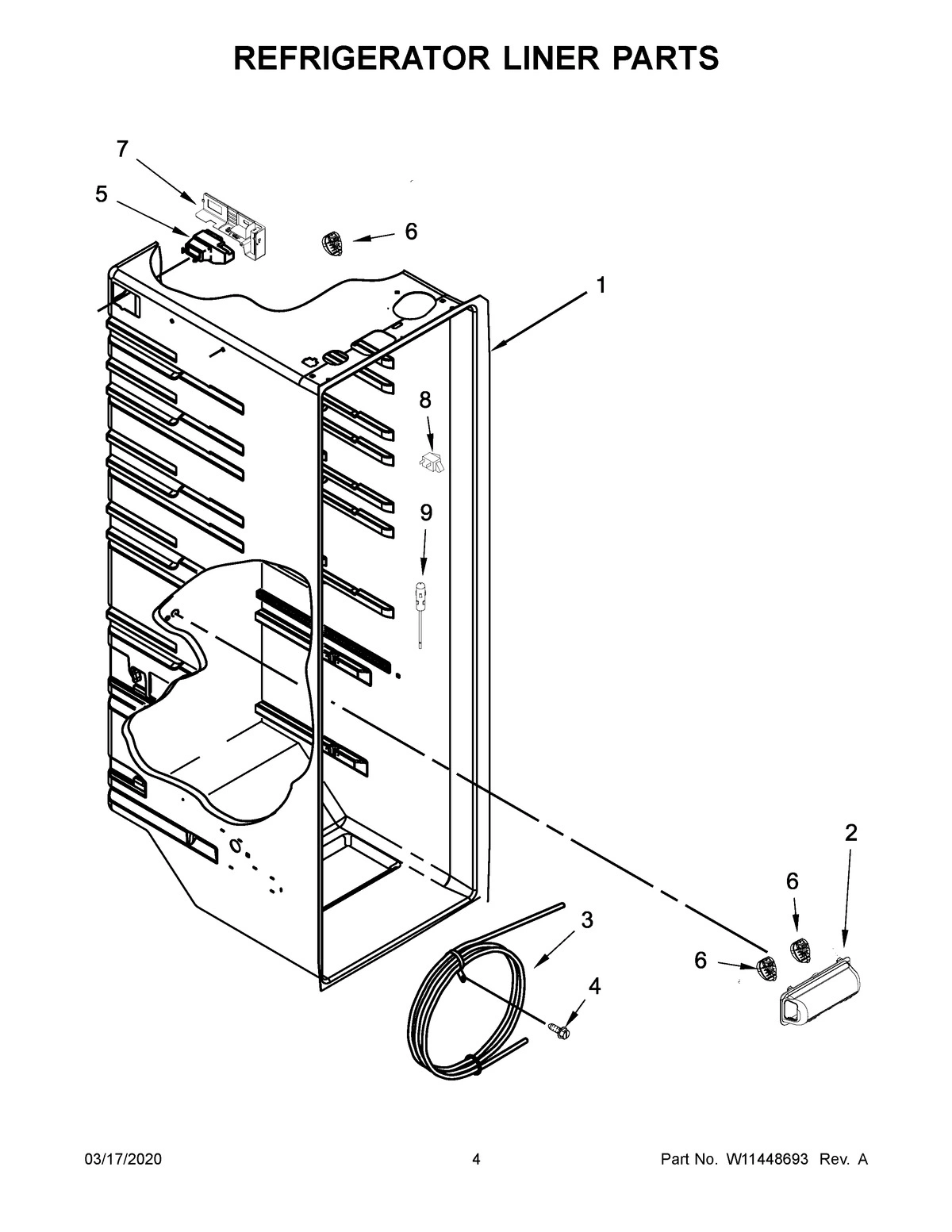 03 - REFRIGERATOR LINER PARTS