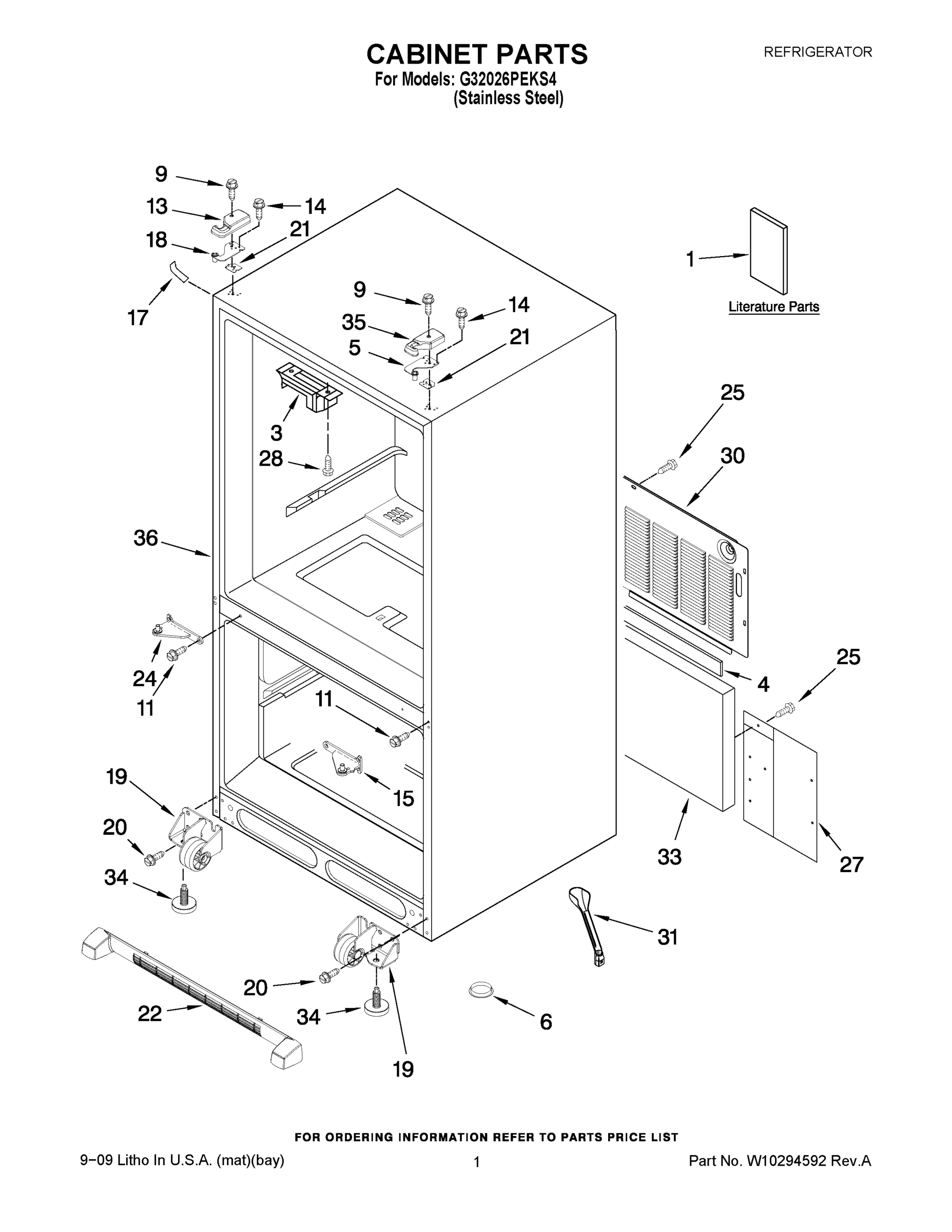 01 - CABINET PARTS