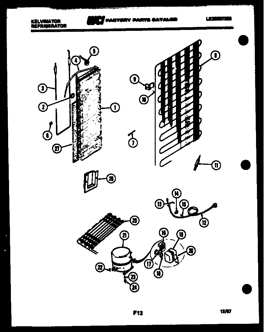 07 - SYSTEM AND AUTOMATIC DEFROST PARTS