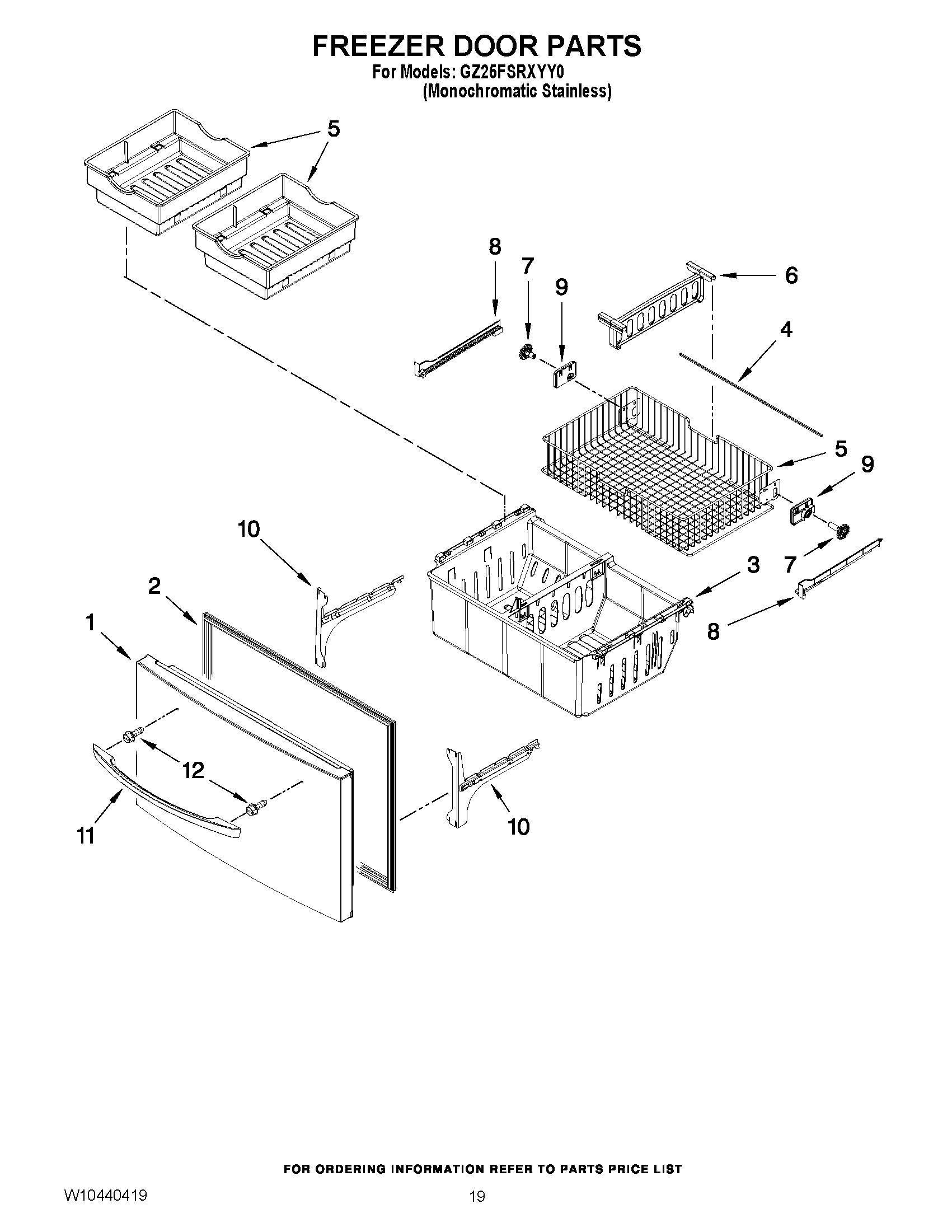 10 - FREEZER DOOR PARTS