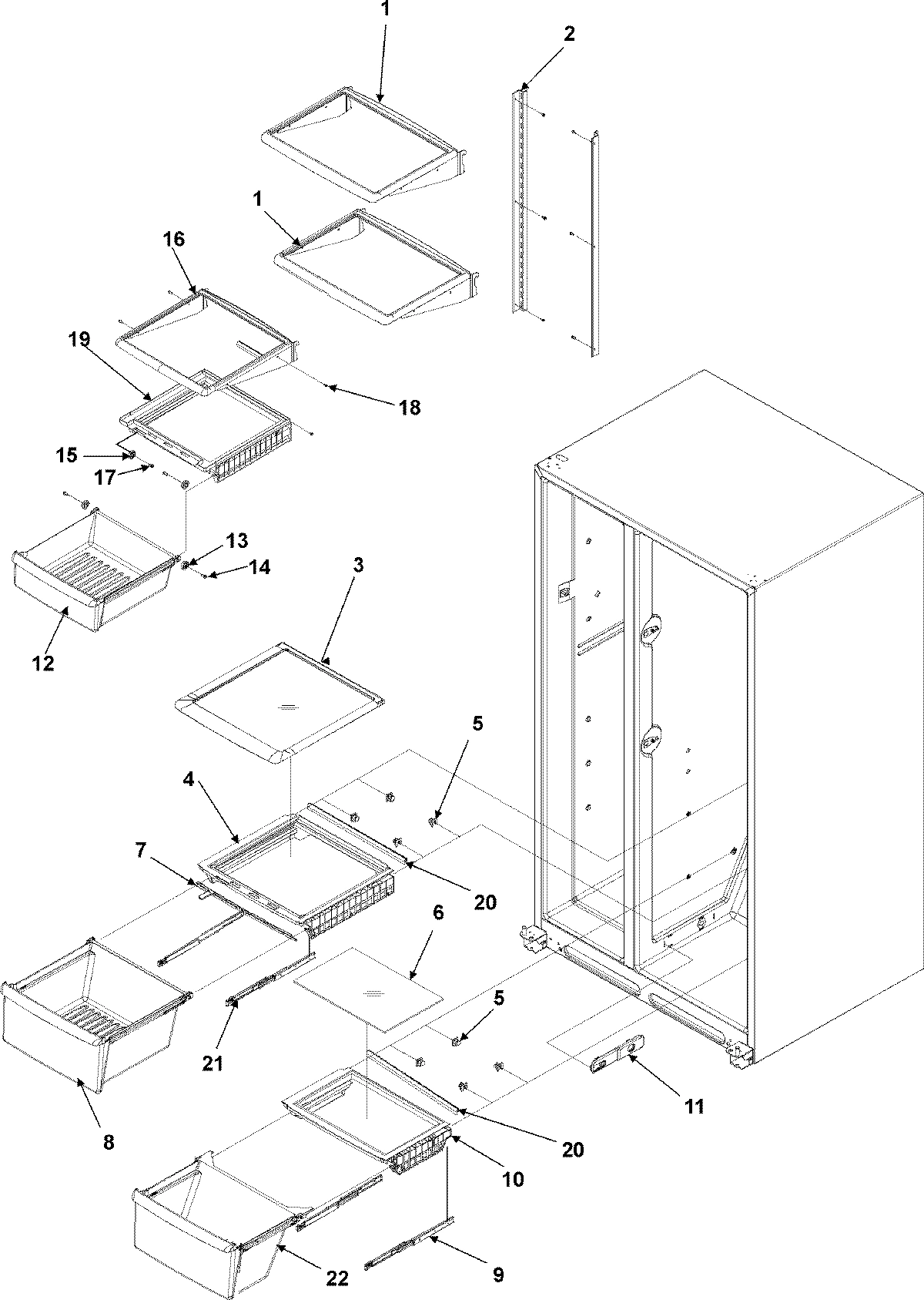 04 - CRISPER ASSY & REF SHELF