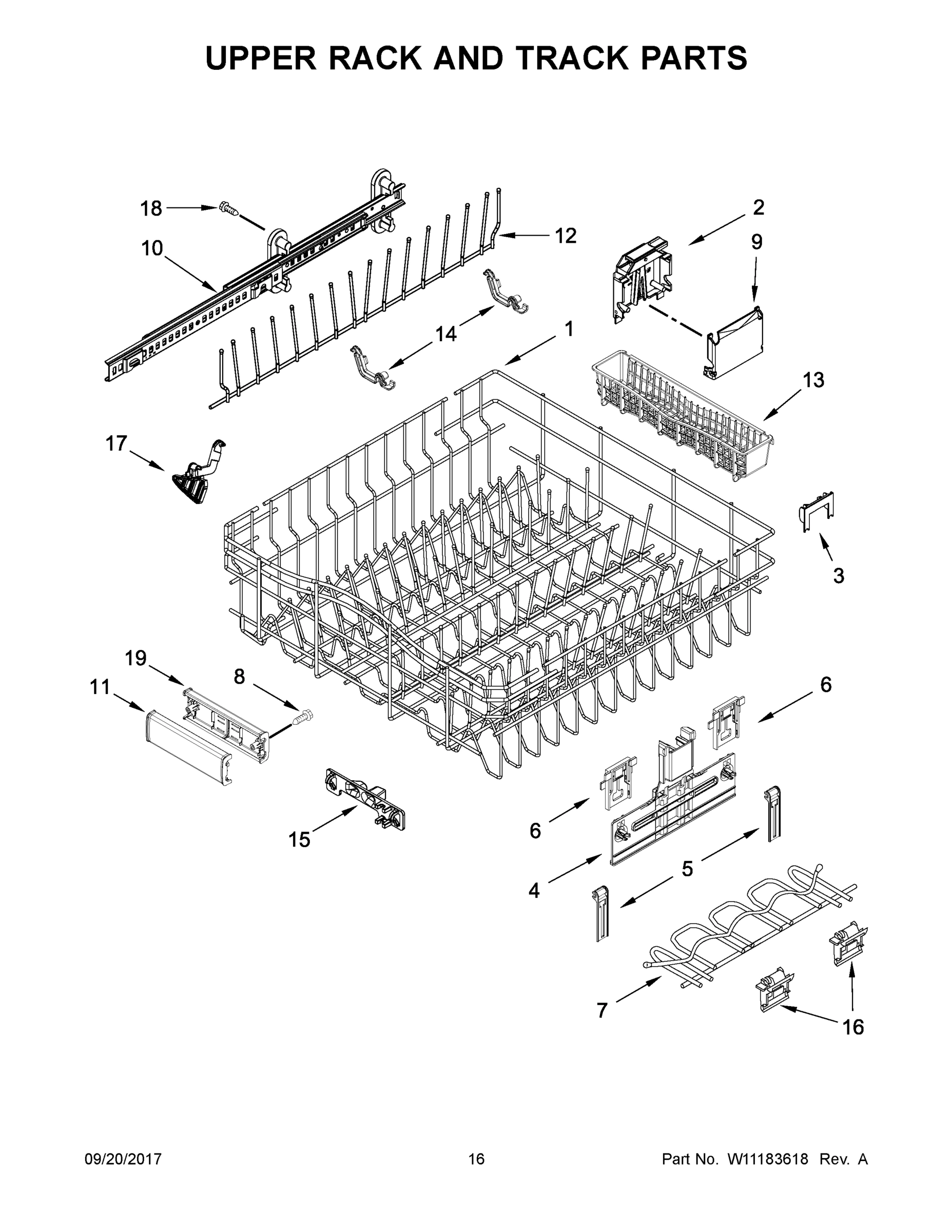 09 - UPPER RACK AND TRACK PARTS