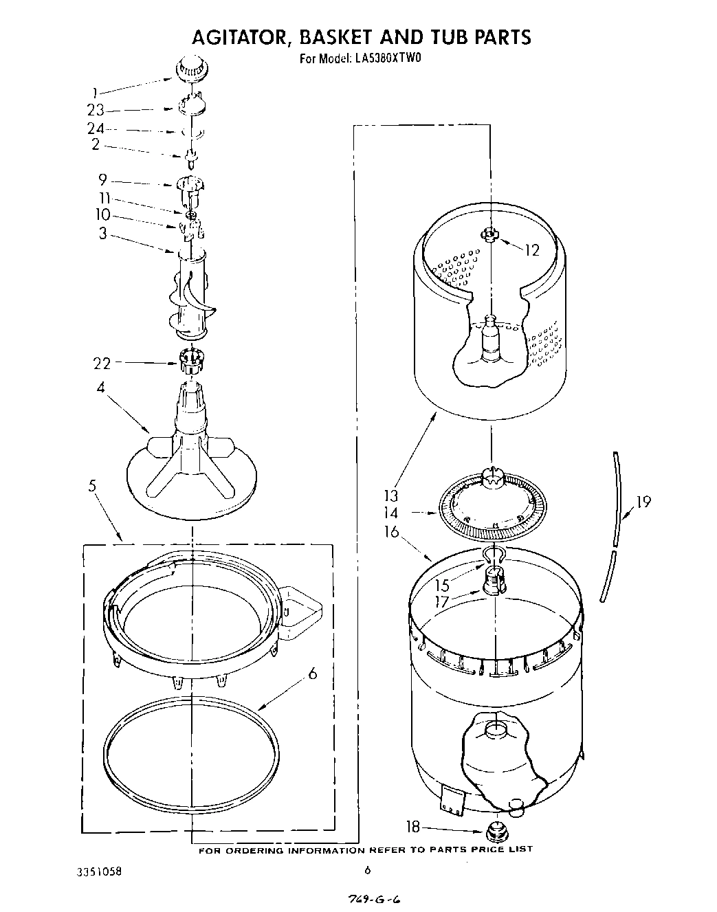 04 - AGITATOR, BASKET AND TUB