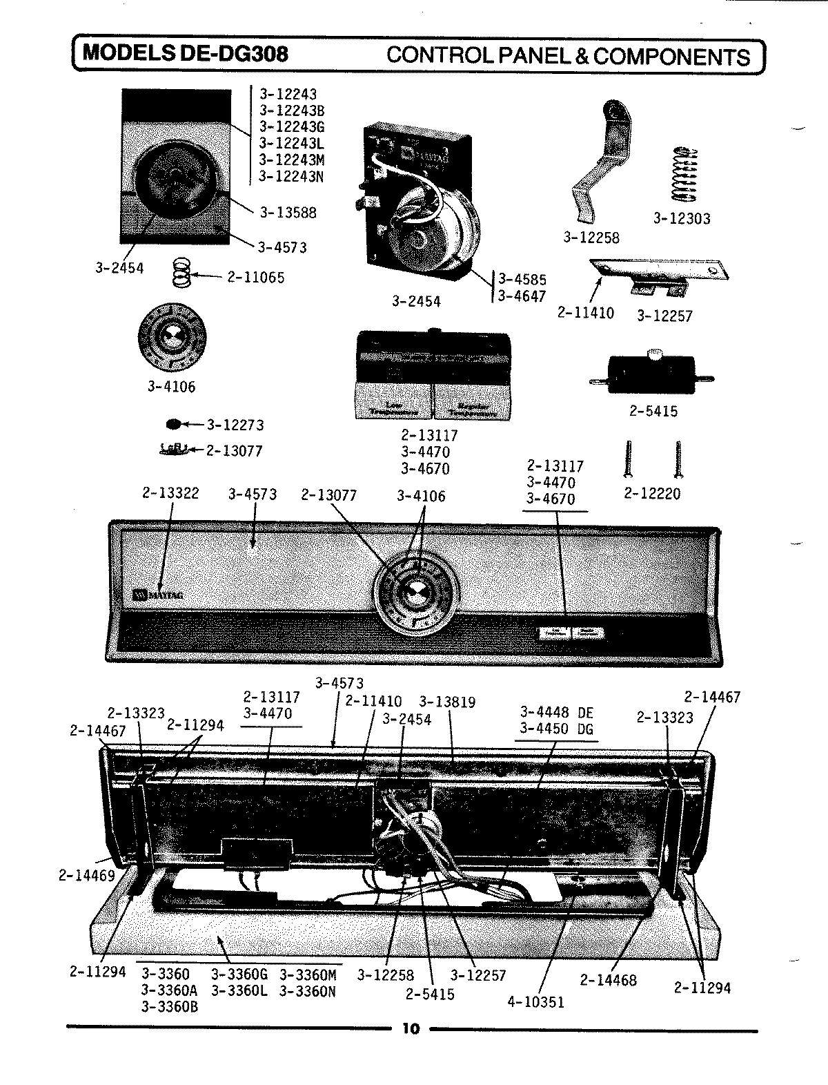 01 - CONTROL PANEL & COMPONENTS
