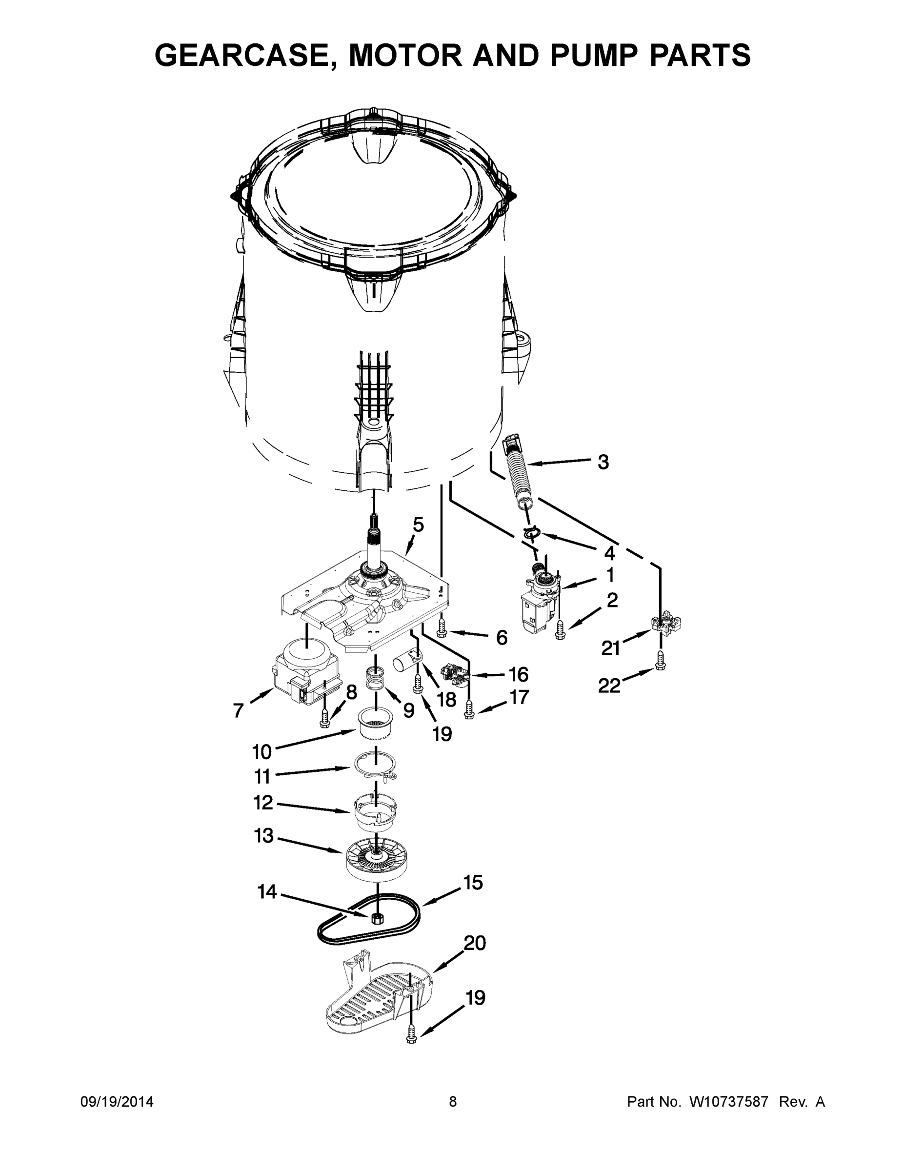 05 - GEARCASE, MOTOR AND PUMP PARTS