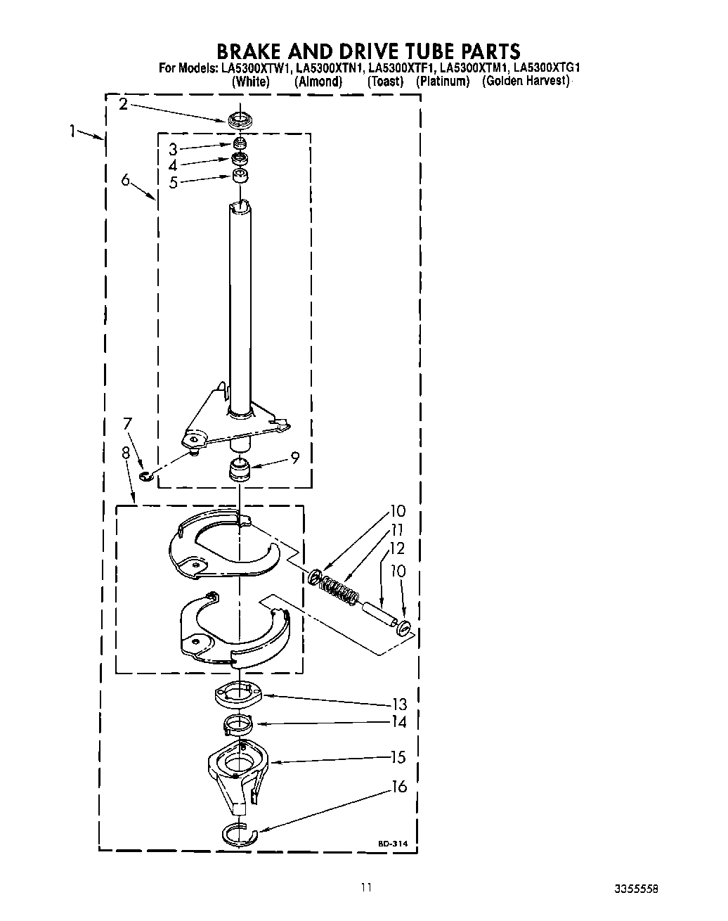 10 - BRAKE AND DRIVE TUBE