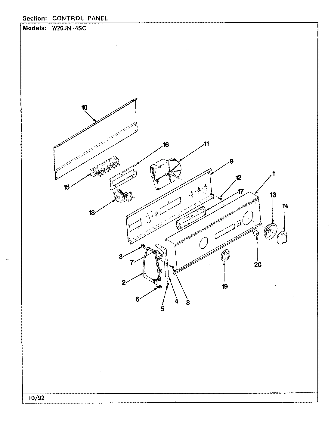 04 - CONTROL PANEL (REV. A)(W20JN4SC)