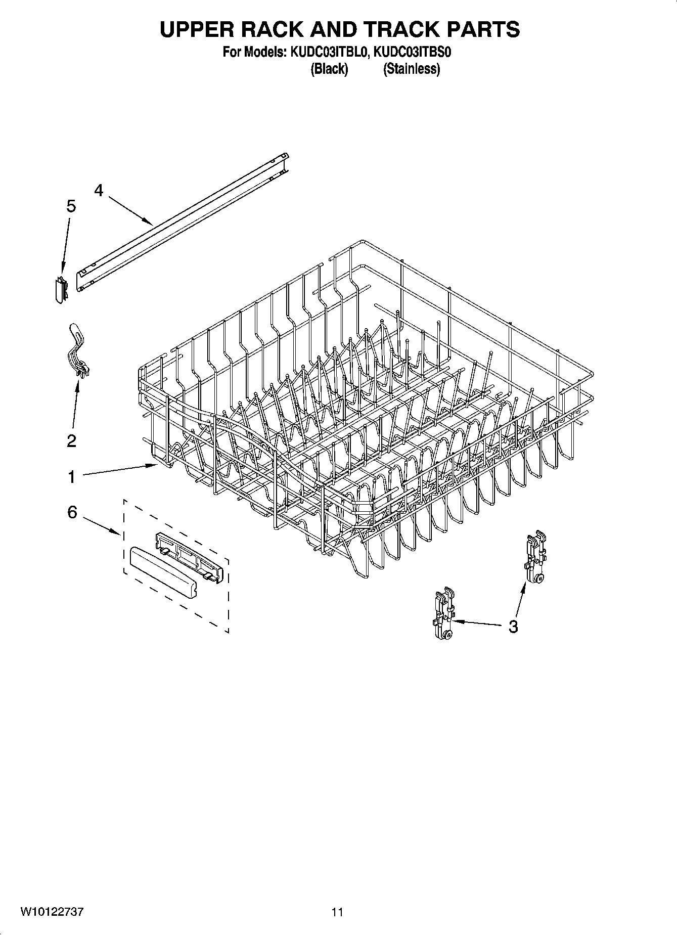 09 - UPPER RACK AND TRACK PARTS