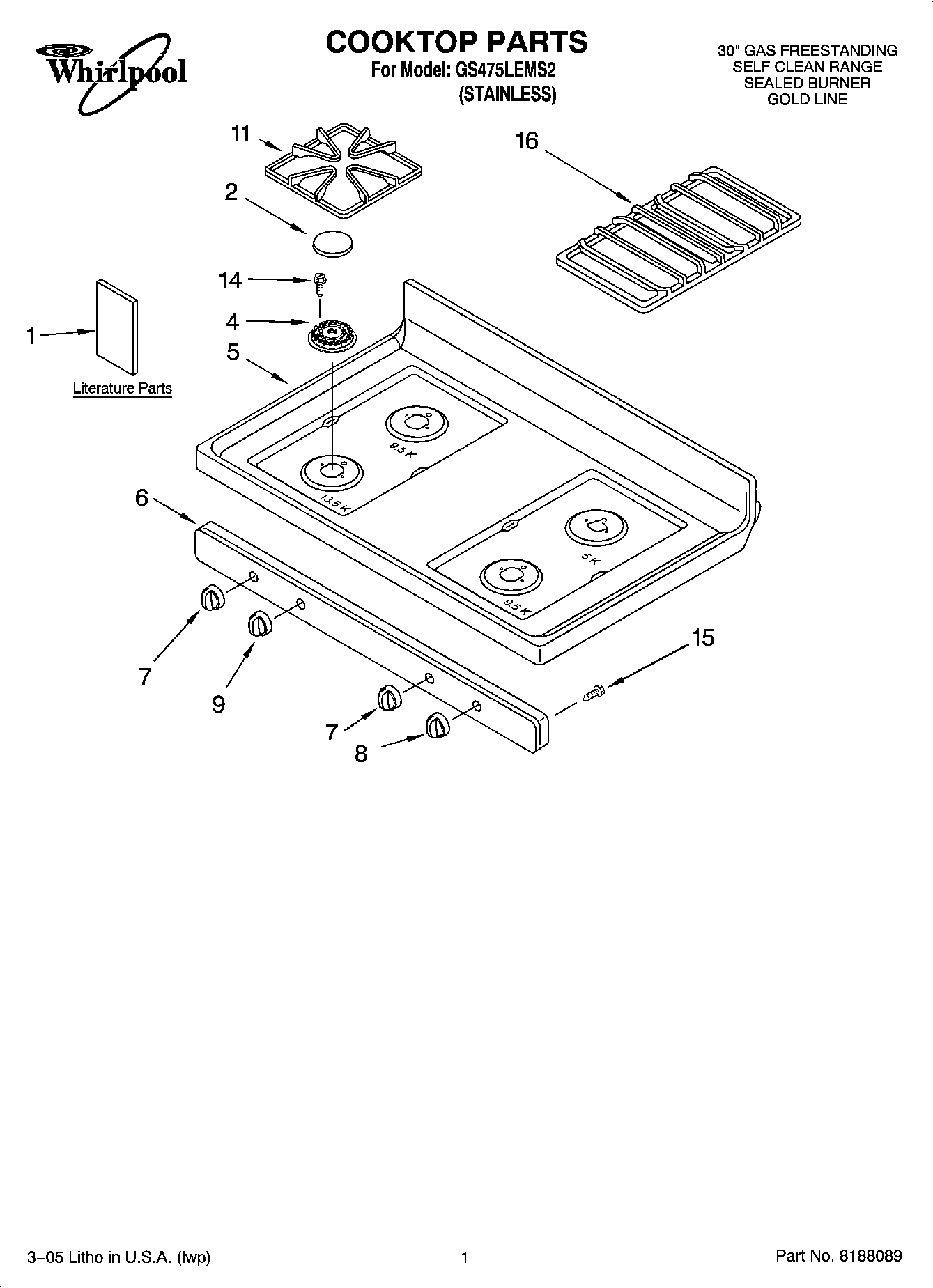 01 - COOKTOP PARTS