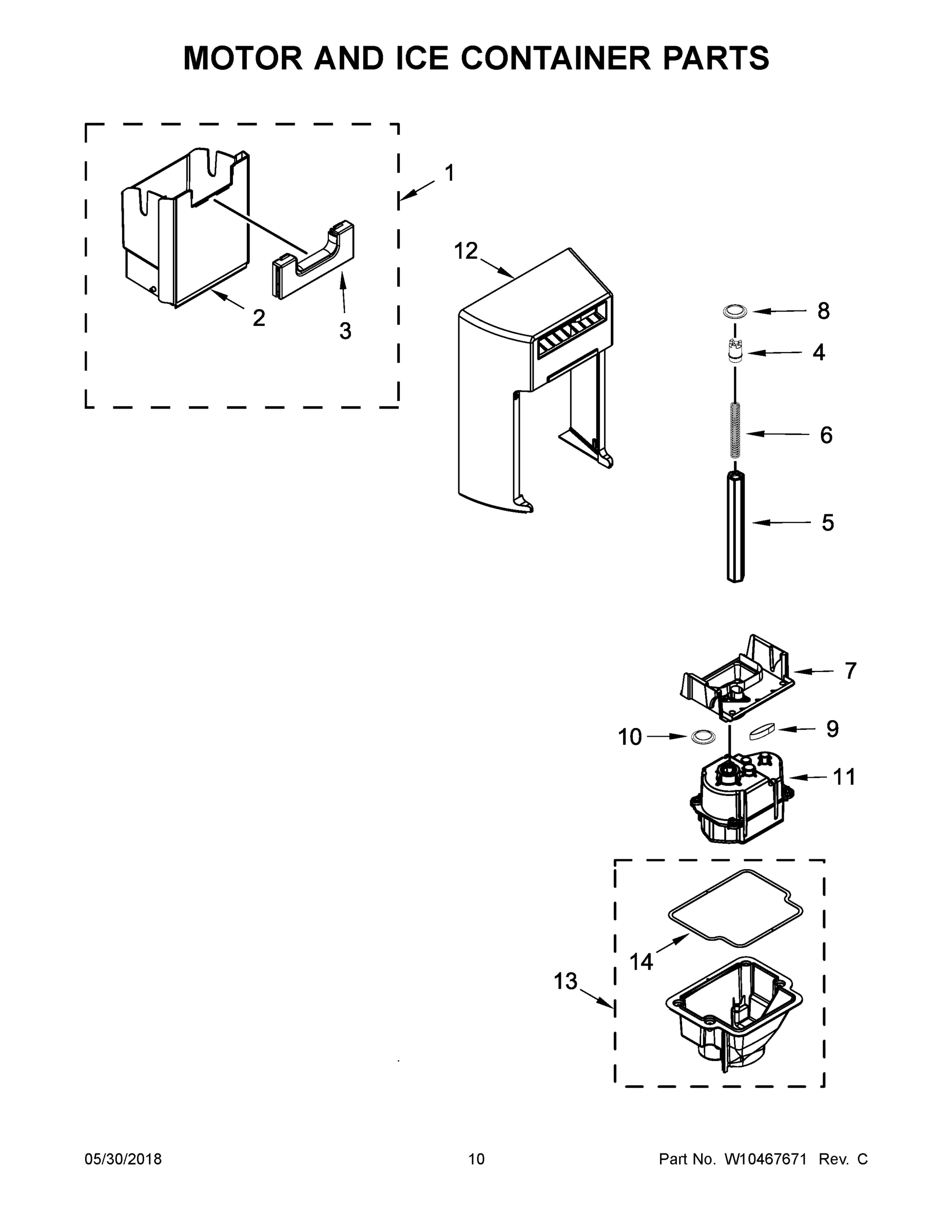 06 - MOTOR AND ICE CONTAINER PARTS