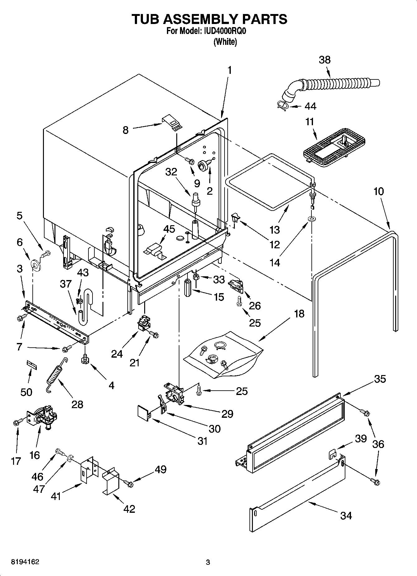 03 - TUB ASSEMBLY PARTS