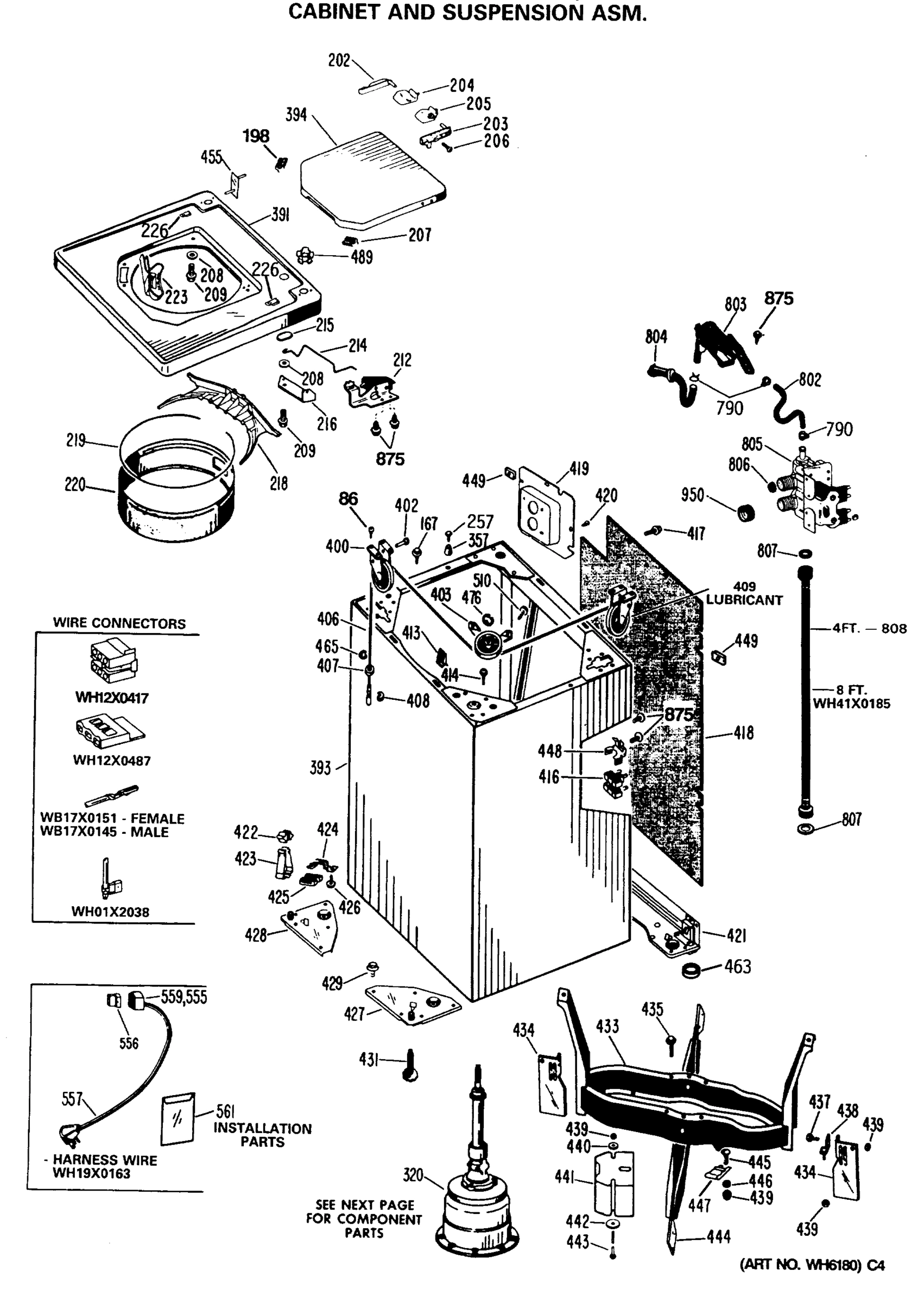 CABINET AND SUSPENSION ASM.