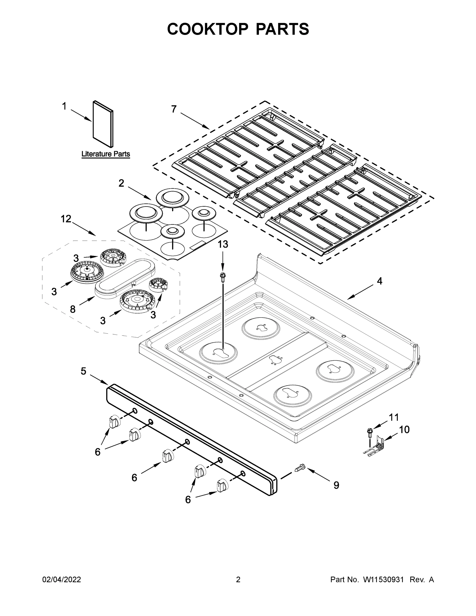 02 - COOKTOP PARTS